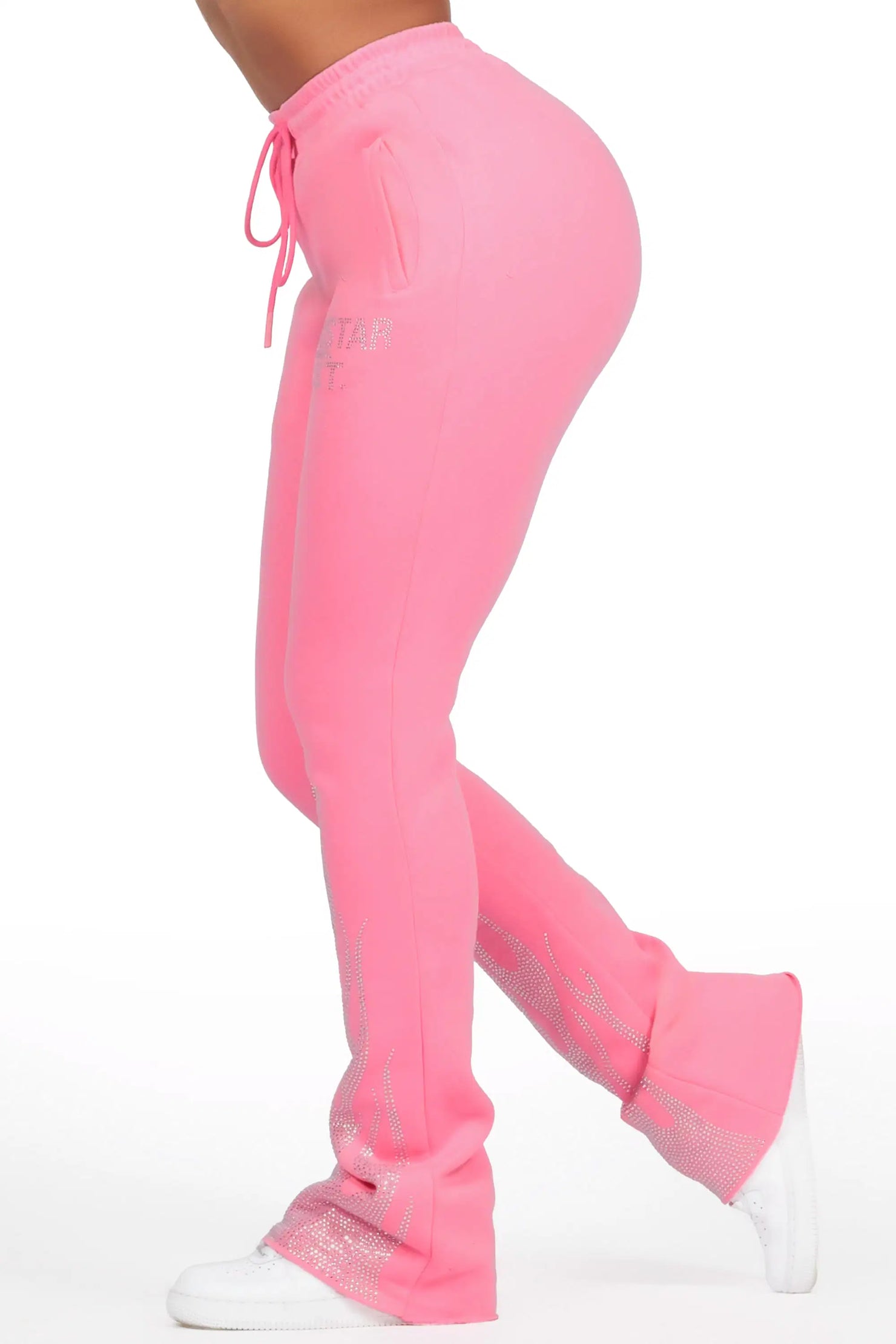Anastesia Bubblegum Pink Stacked Track Pant