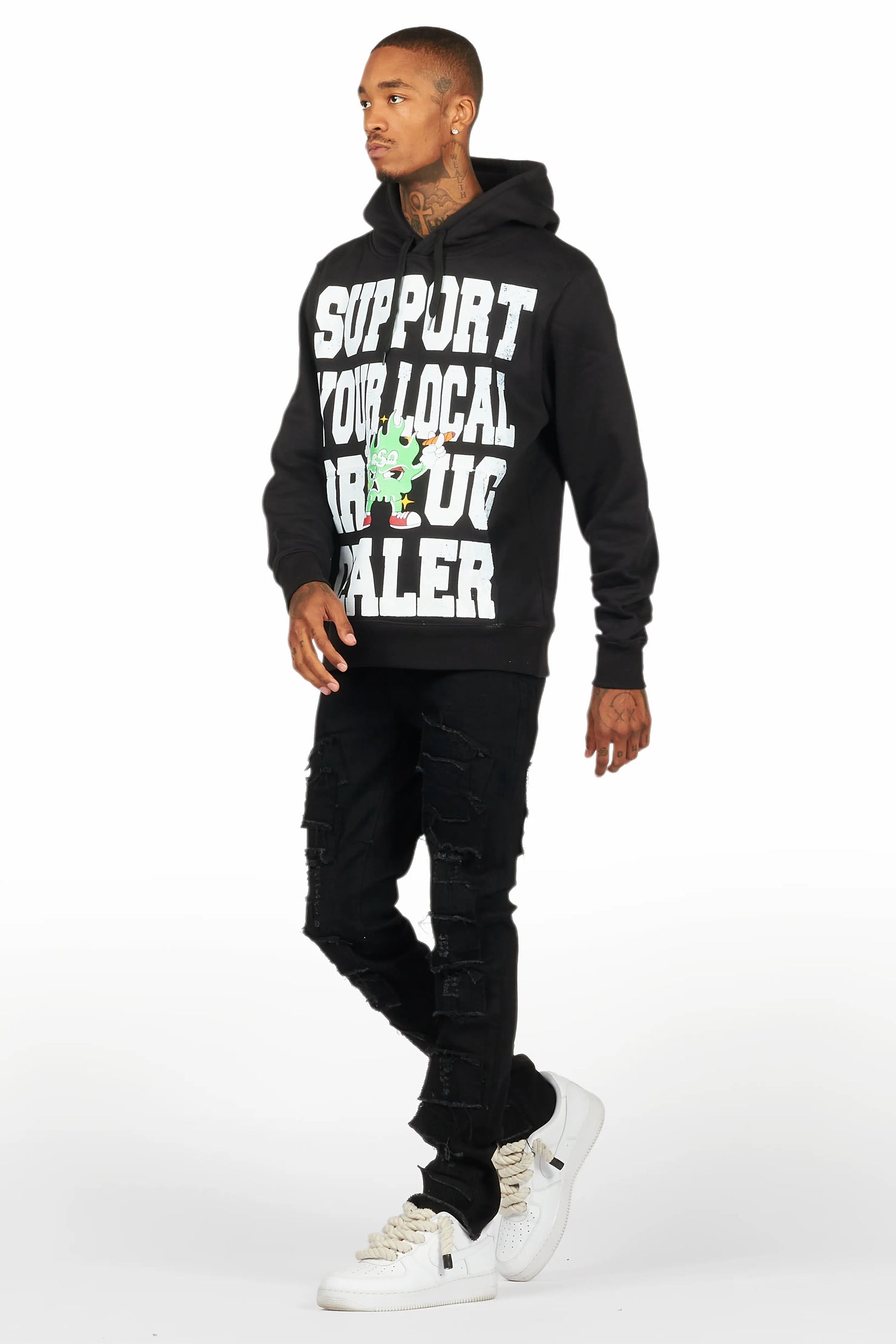 Tarl Black Hoodie & Camden Slim Fit Jean Bundle