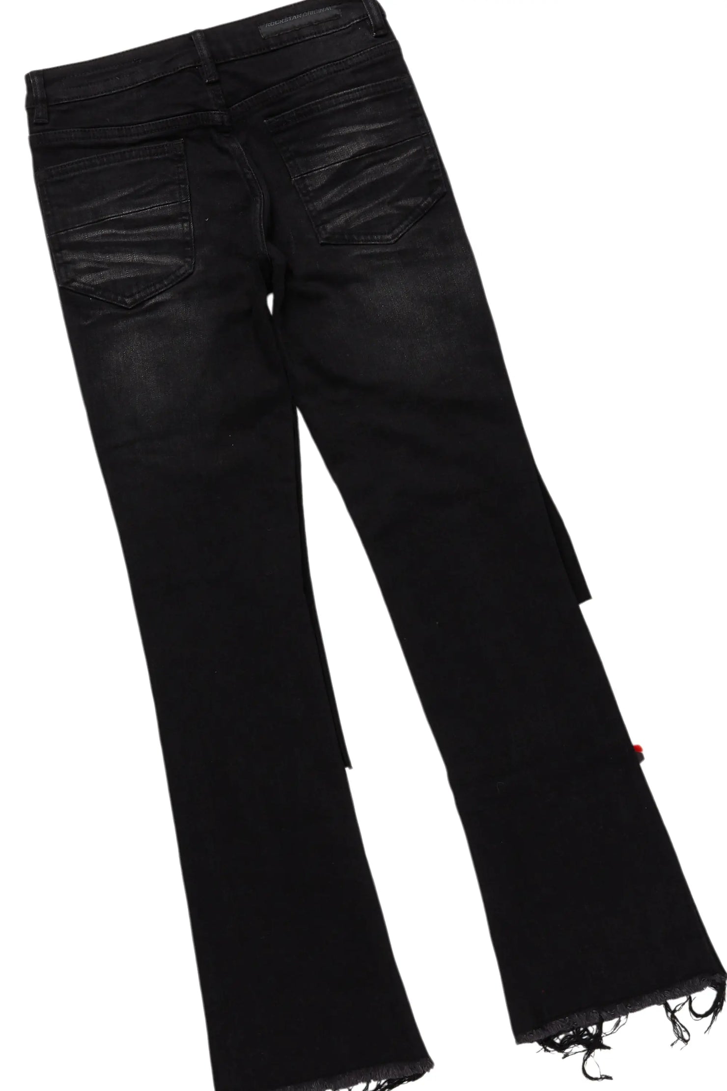 Boys Fields Red Mohair Hoodie/Stacked Flare Jean Set