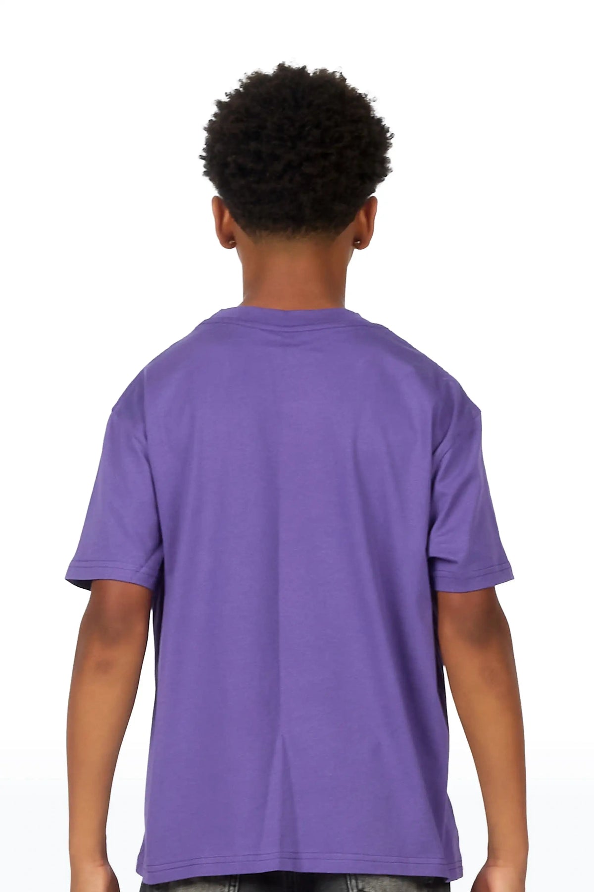 Boys Cobain Purple/White Graphic T-Shirt