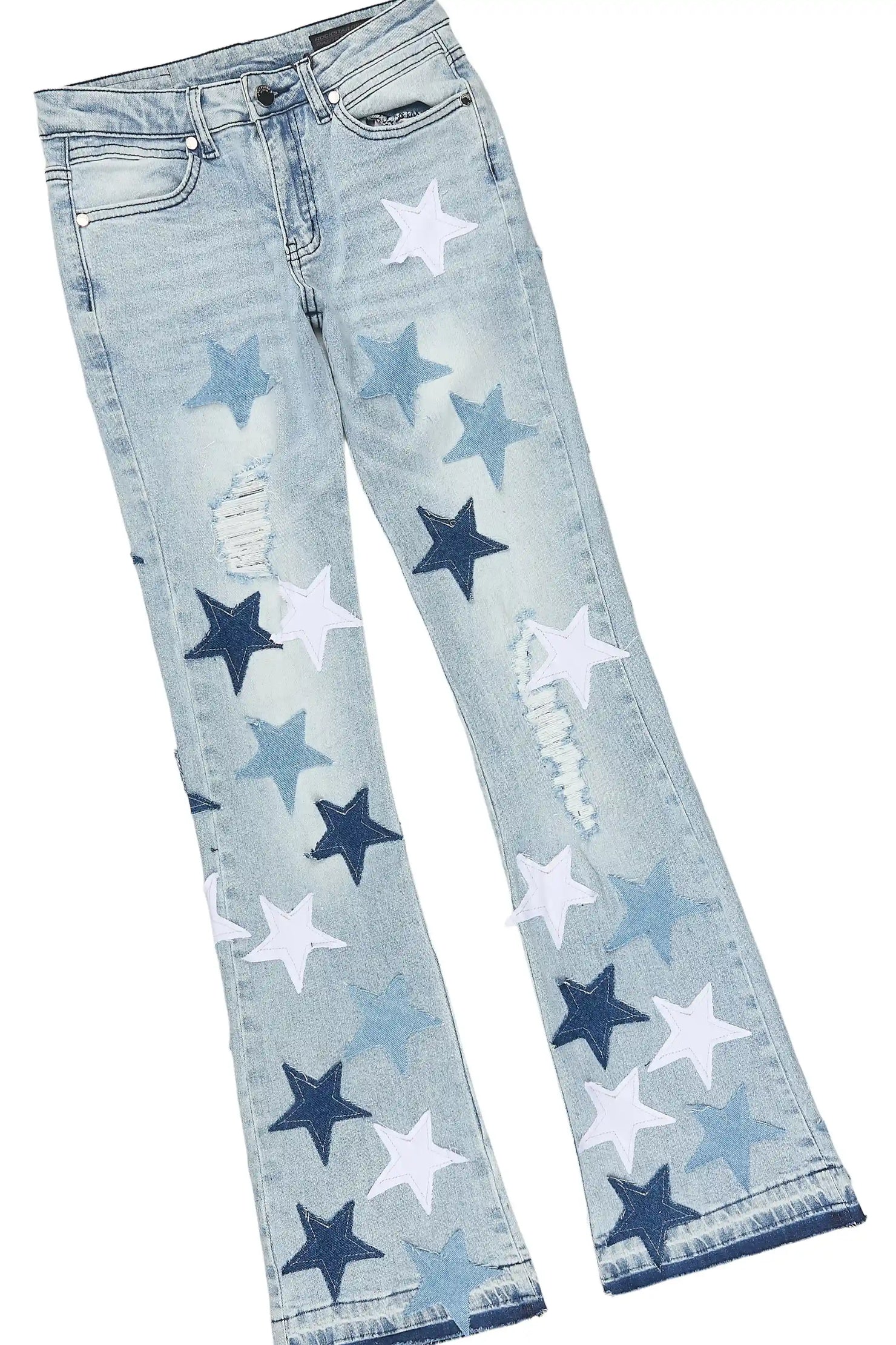 Boys Starlane Light Wash Denim Jacket & Starlane Stacked Jean Set