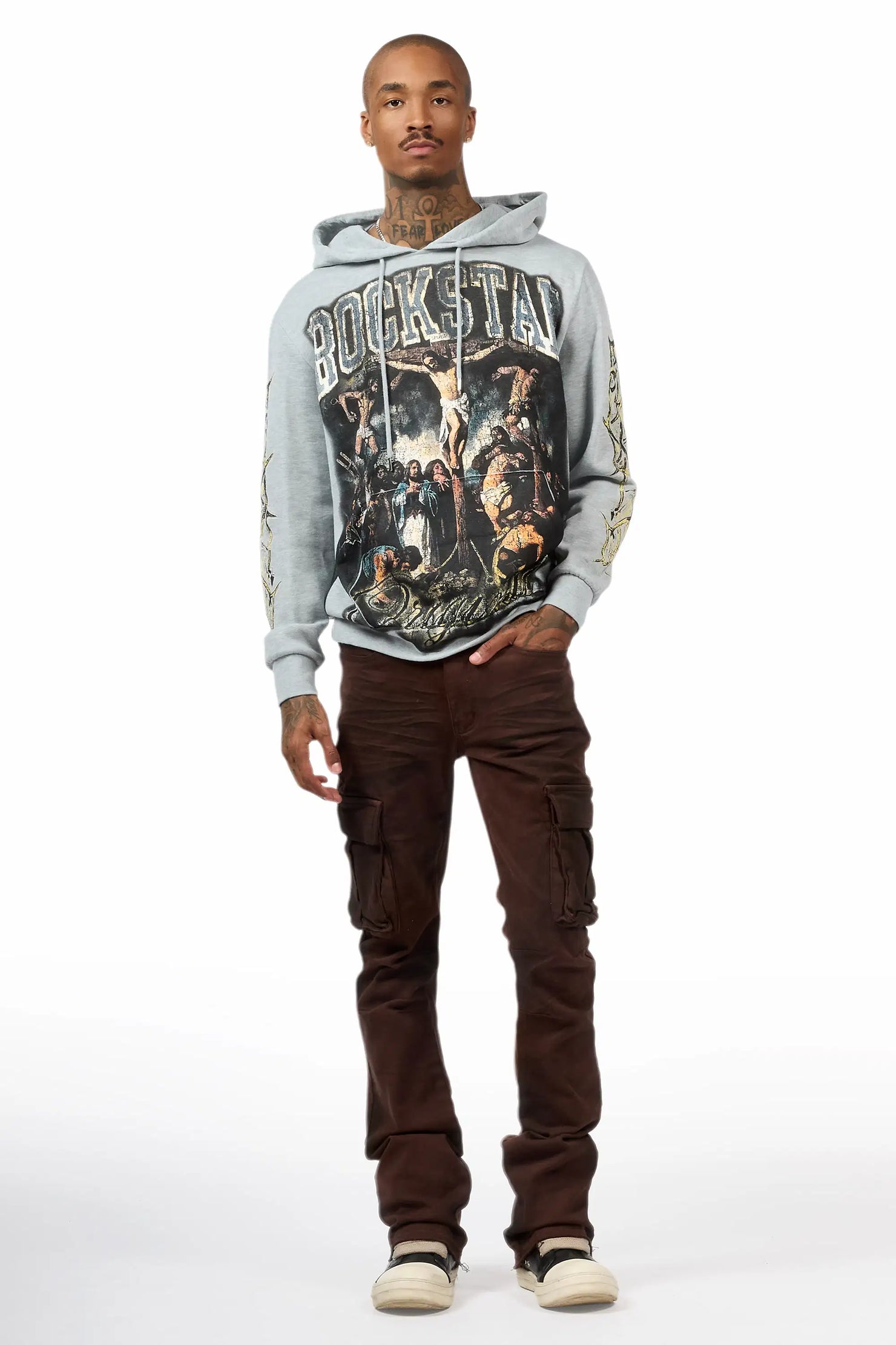 Cruz Dark Brown Stacked Fit Jean