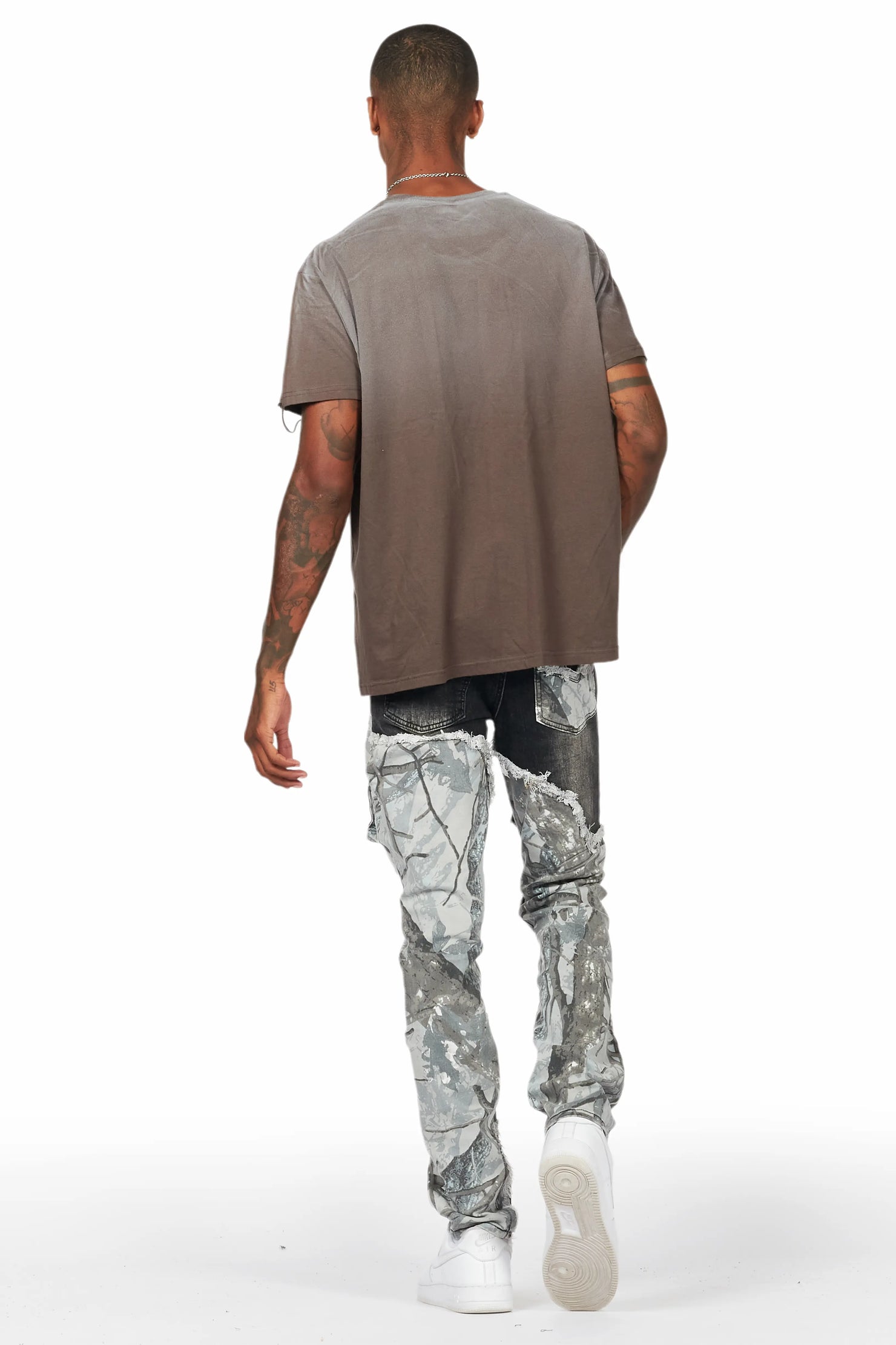 Hanse Dark Grey Slim Fit Cargo Jean