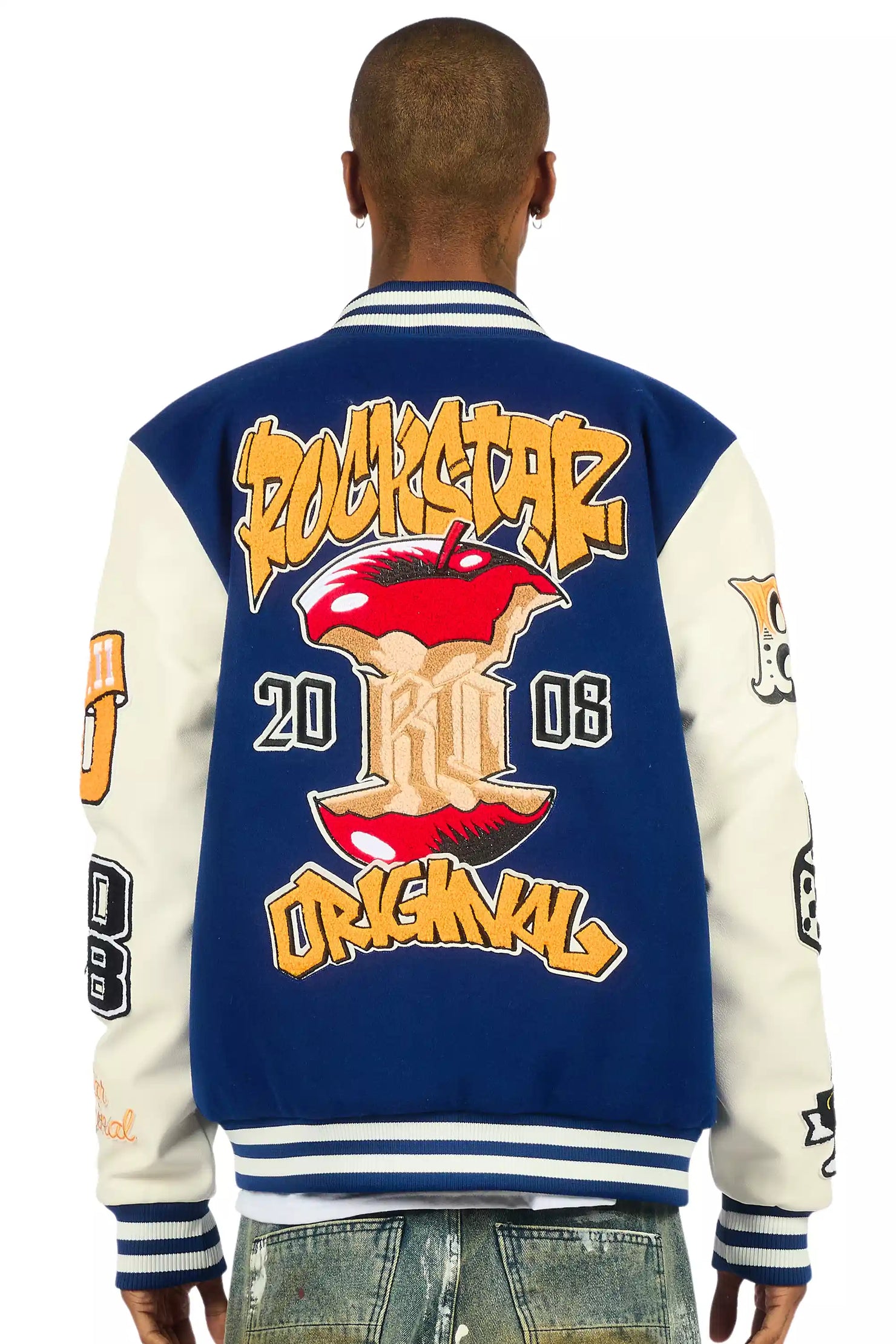 Forbidden Navy Varsity Jacket