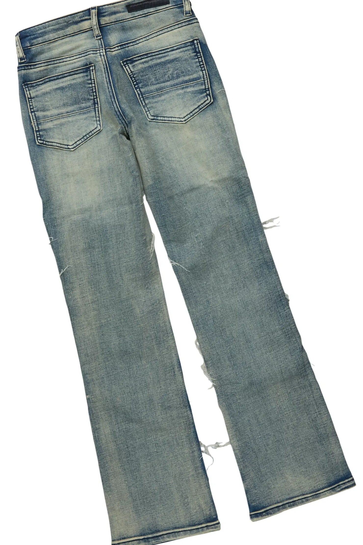 Boys Koen Red Hoodie & Waylon Tint Stacked Jean Set