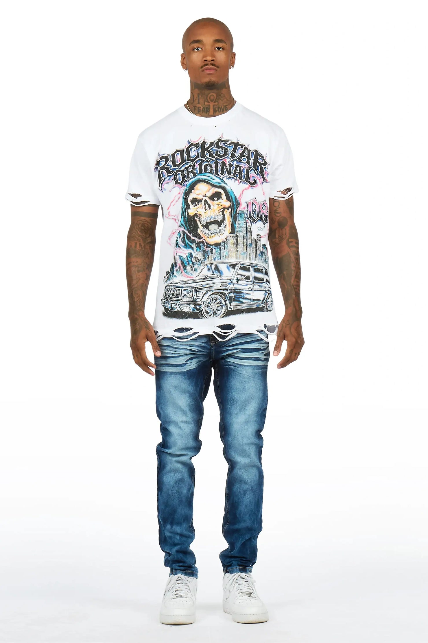 Jerell Medium Sand Blue Slim Fit Jean