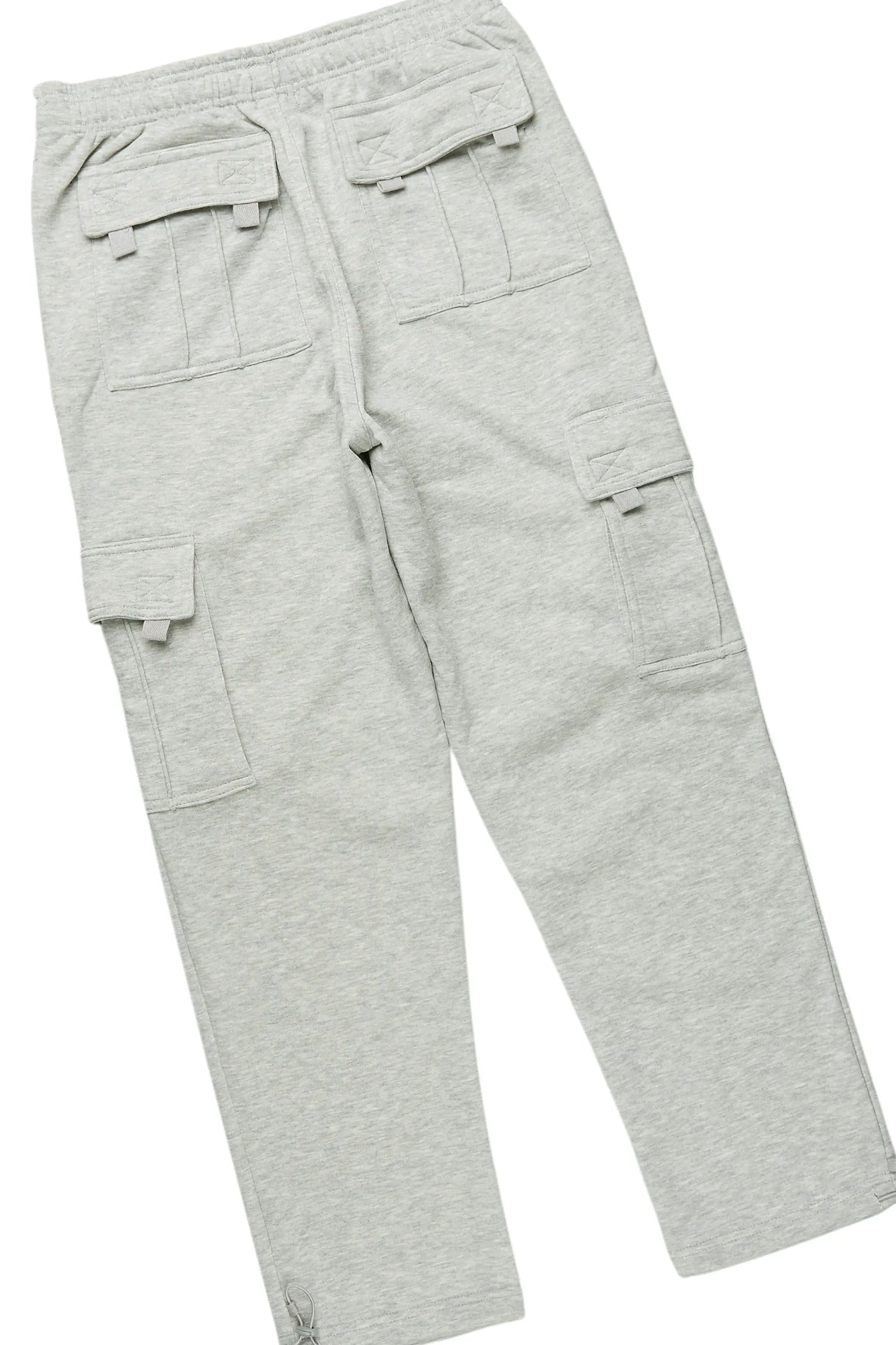 Basic Heather Grey Hoodie/Cargo Sweat Pant Set