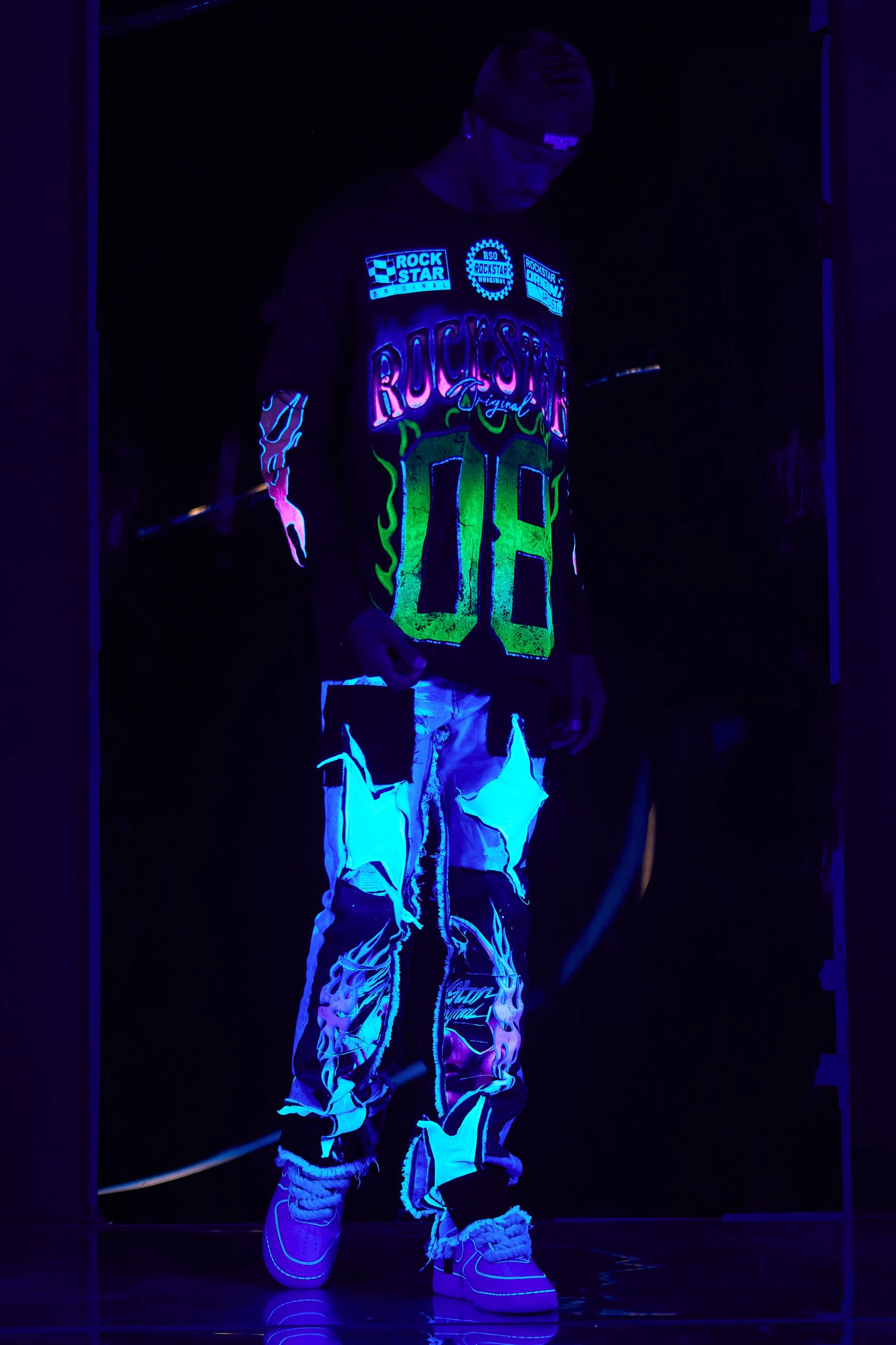 Quito Black Double Layer Graphic T-Shirt