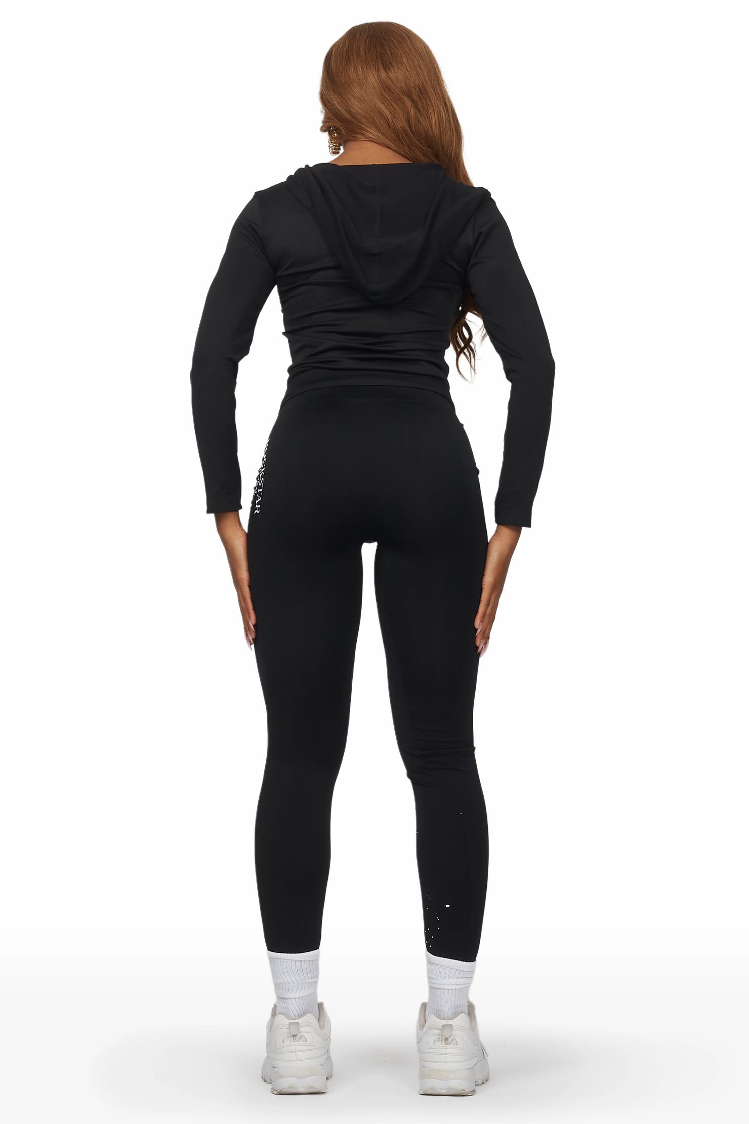 Kelci Black Painted Active Set