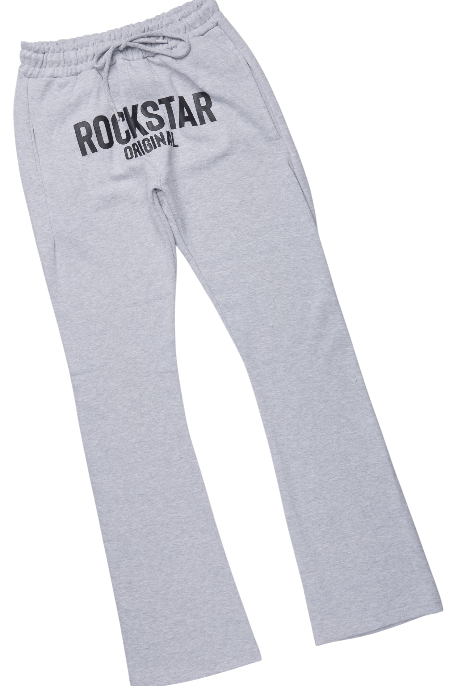 Sana White/Black T-Shirt/Grey Stacked Track Pant Set
