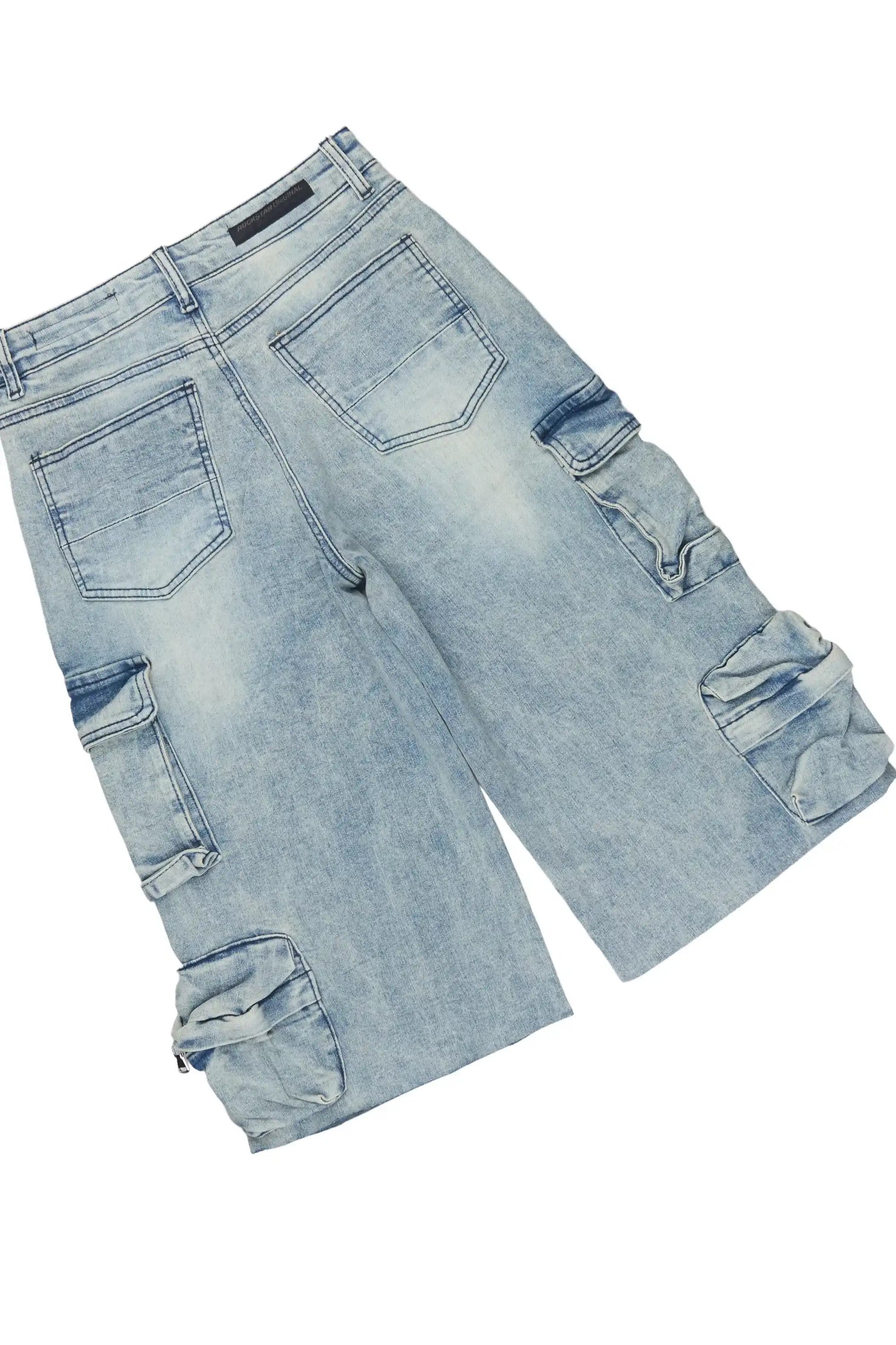 Boys Jhacor White/Blue T-Shirt/Denim Jort Set