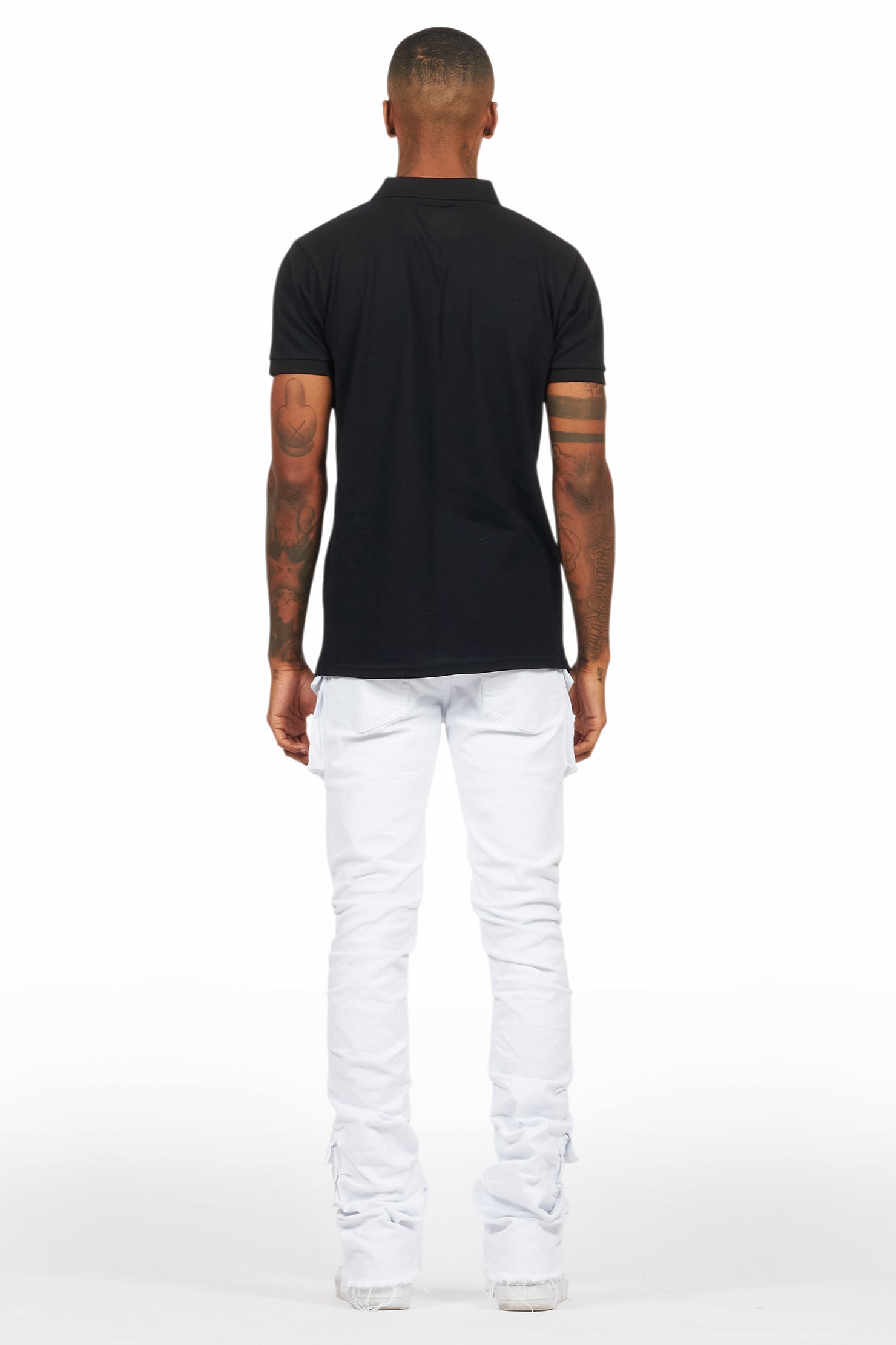 Flynn Black/White Polo Shirt