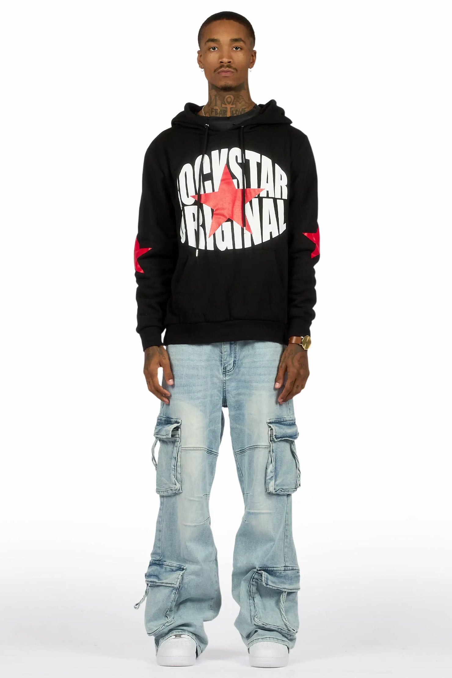 Tore Light Blue Baggy Cargo Jean