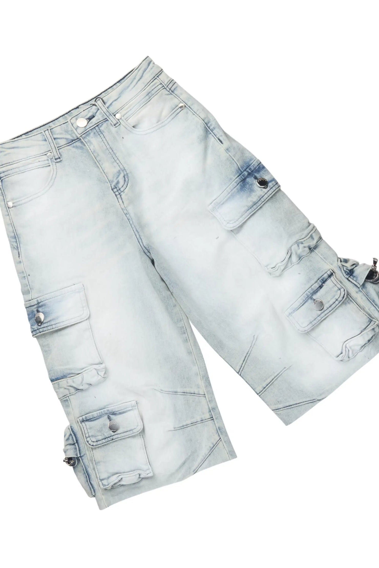 Boys Deston Royal Blue/Blue Double Layer T-Shirt/Denim Jort Set
