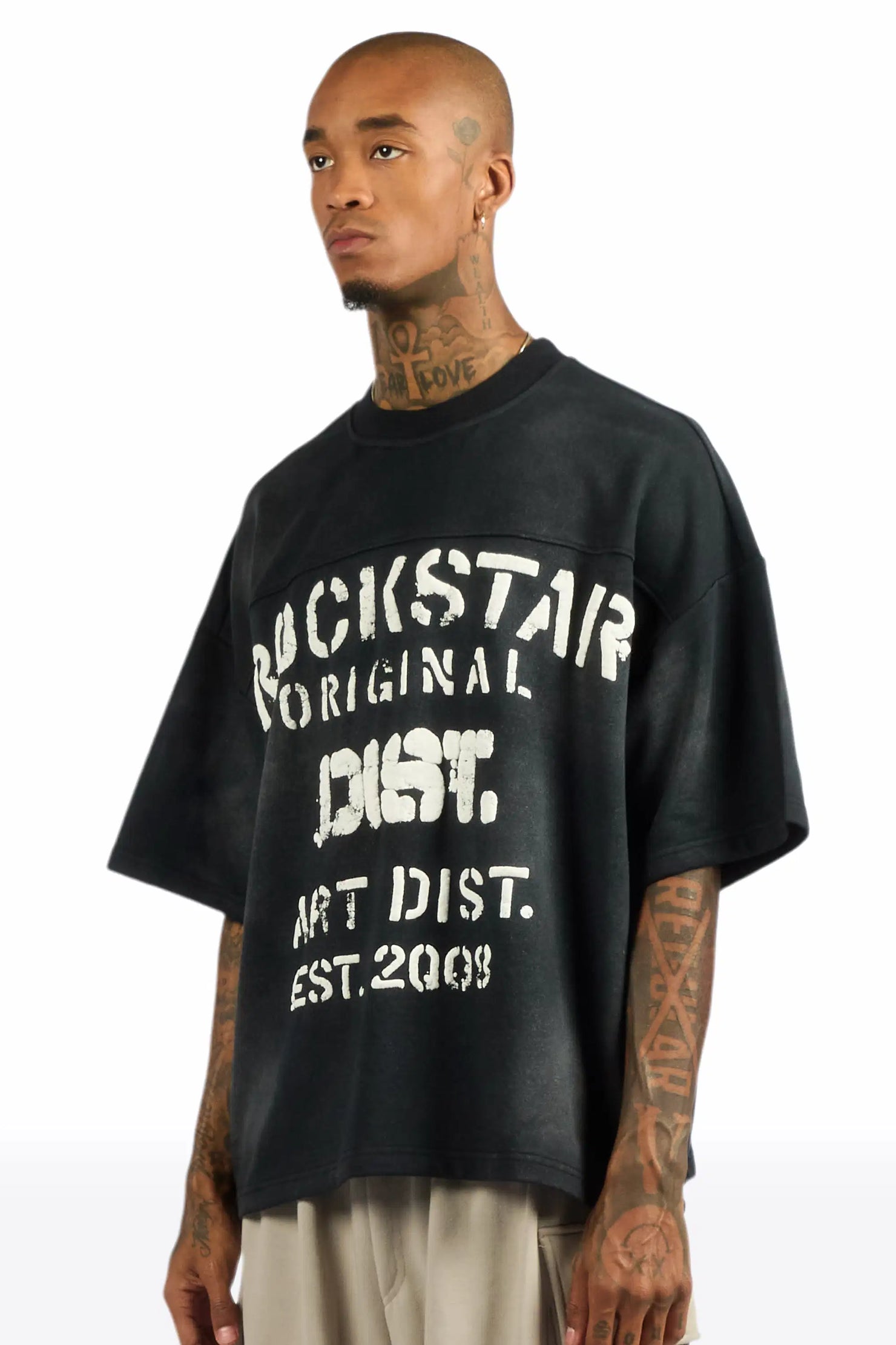 Quin Black French Terry T-Shirt
