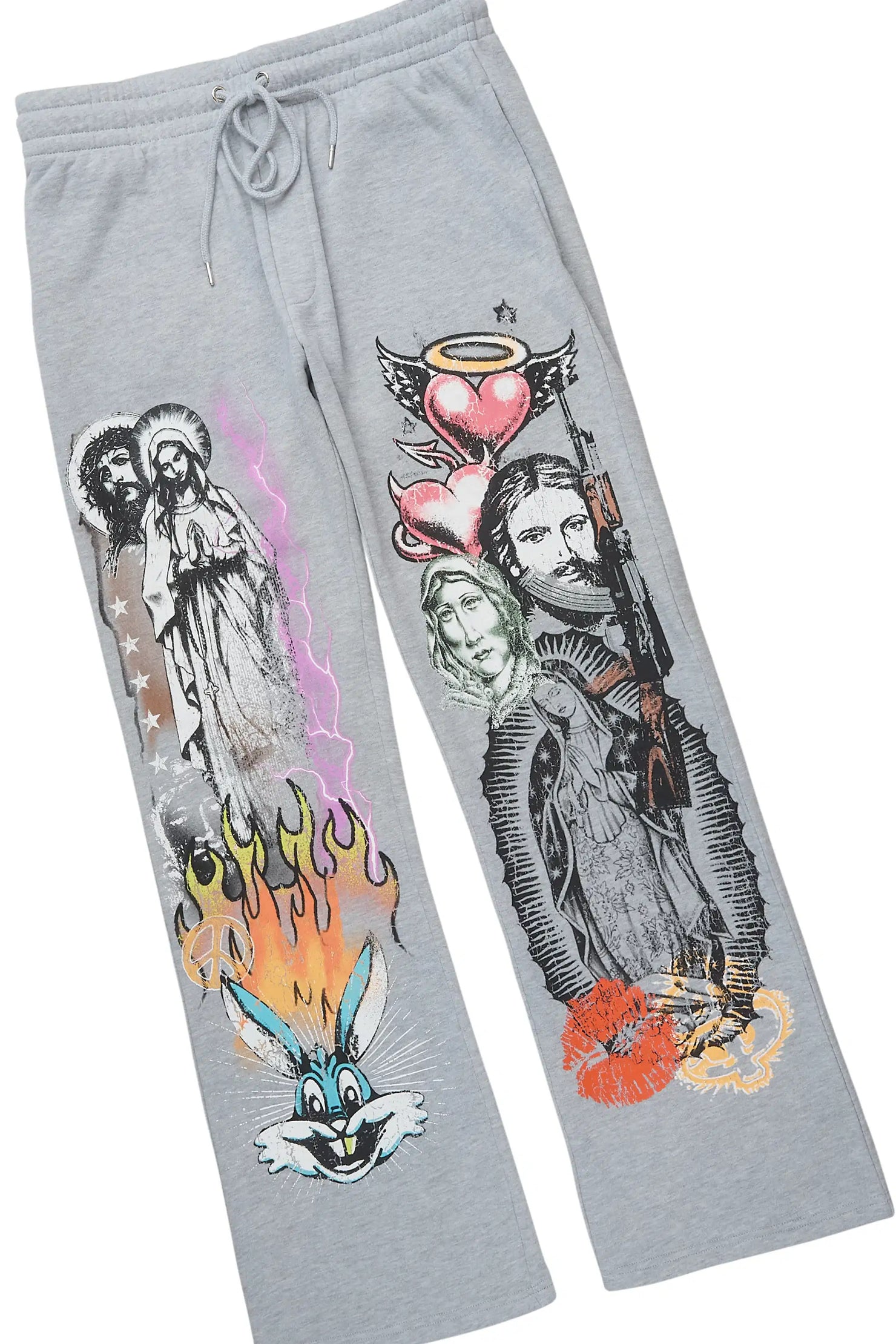 Diyos Heather Grey Hoodie/Baggy Pant Track Set