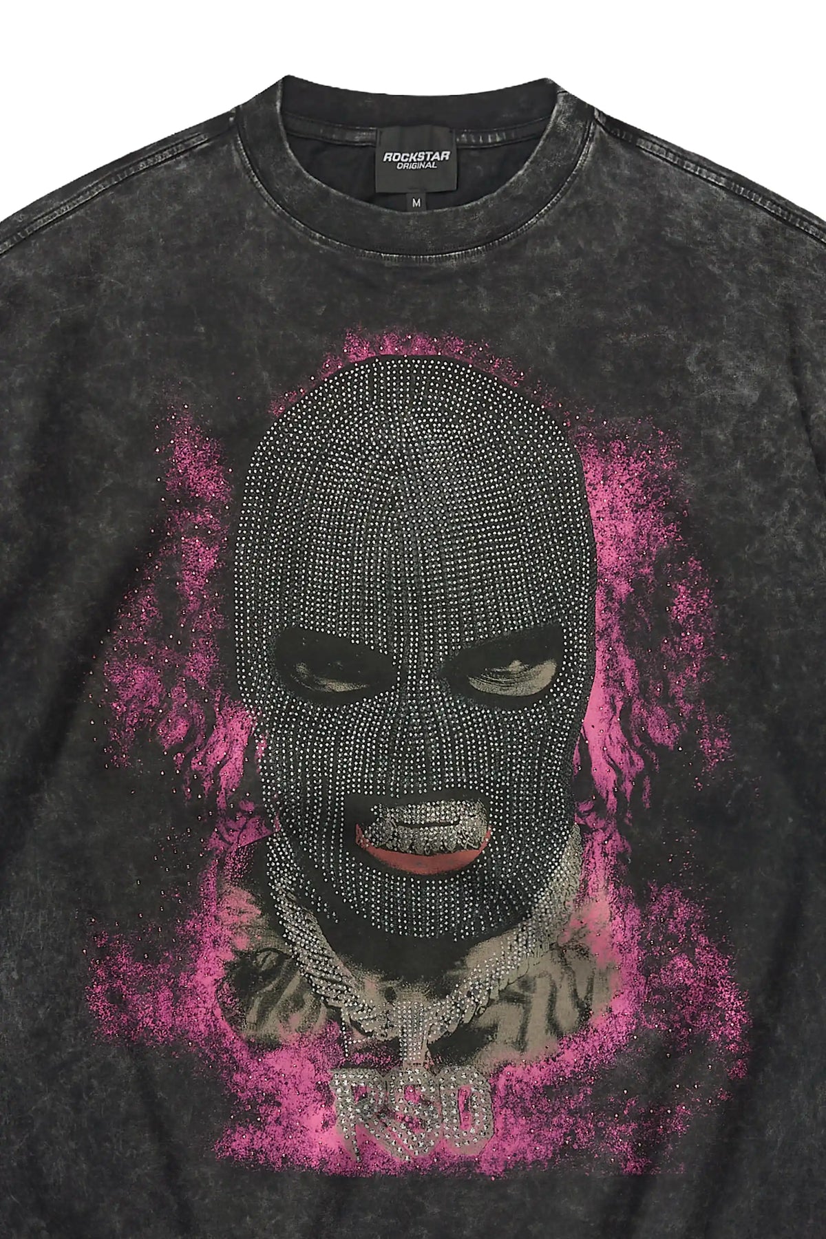 HEAVYWEIGHT OVERSIZED Tyvion Black Rhinestone Graphic T-Shirt