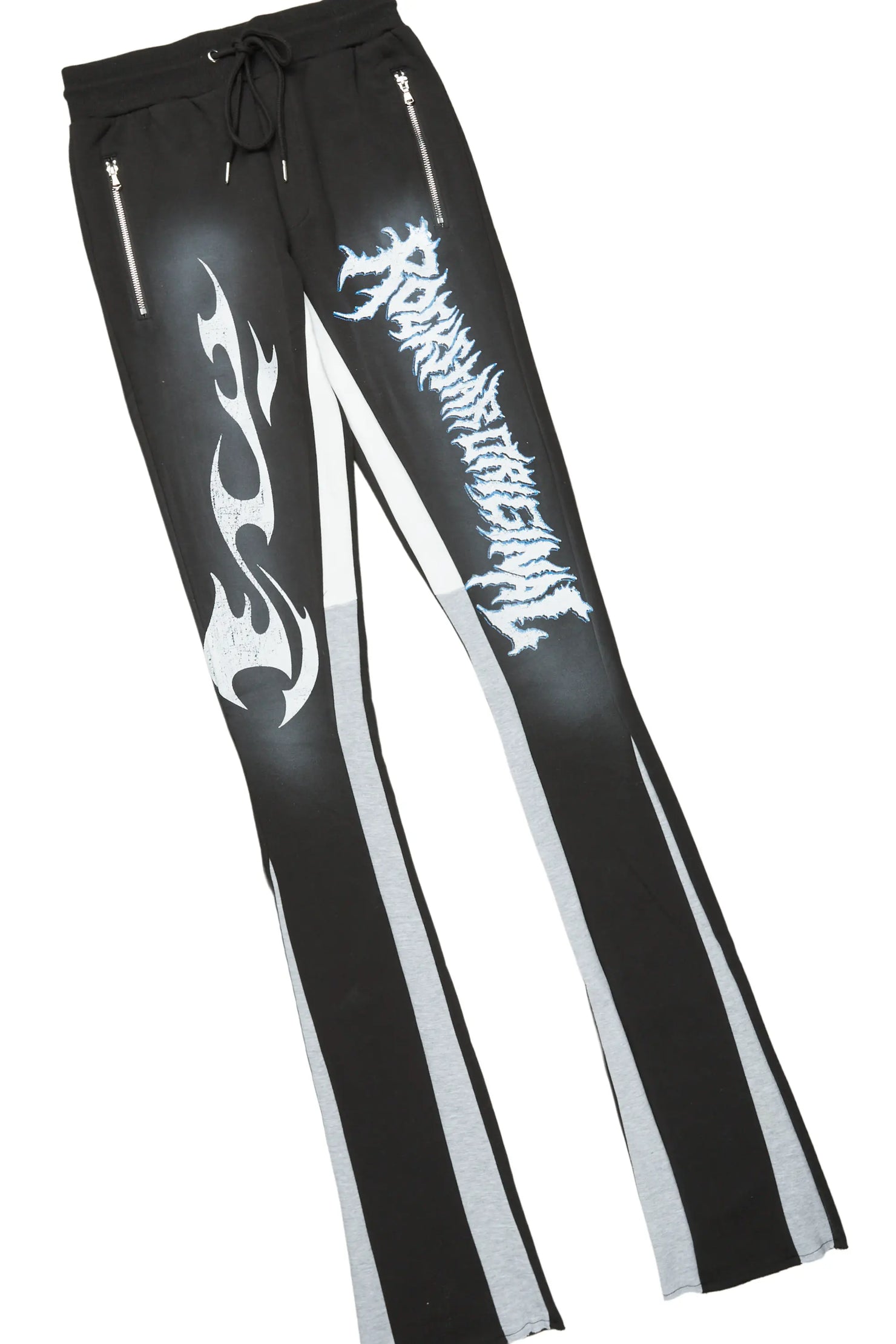 Deathrow Black T-Shirt/Super Stacked Flare Pant Set