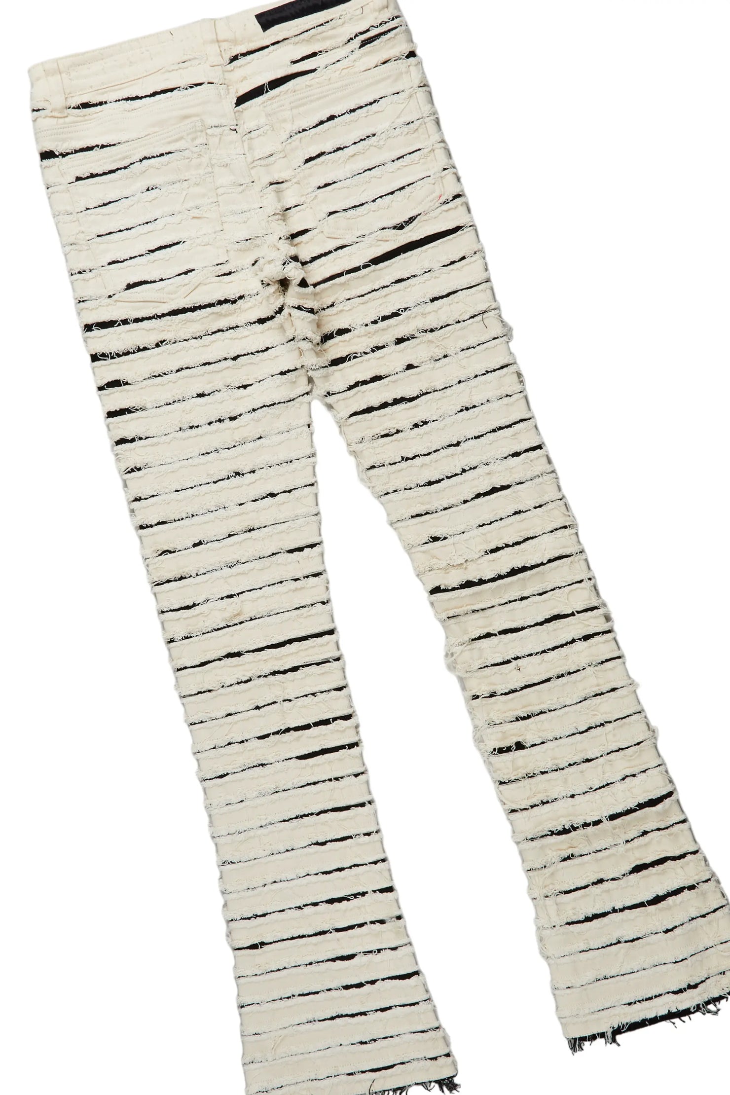 Kantin White T-Shirt & Korren Beige Stacked Flare Jean Bundle