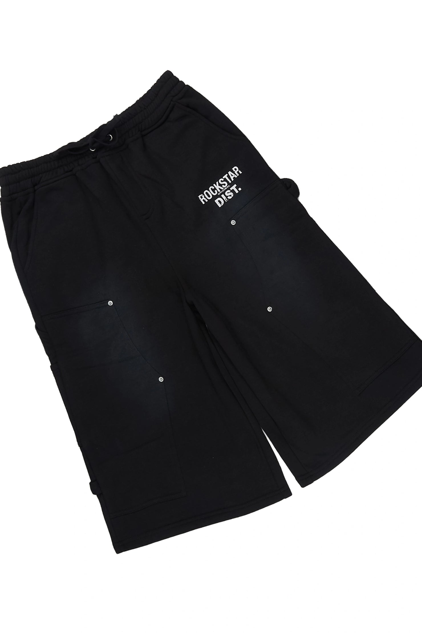 Boys Finn Black T-Shirt Carpenter Jort Set