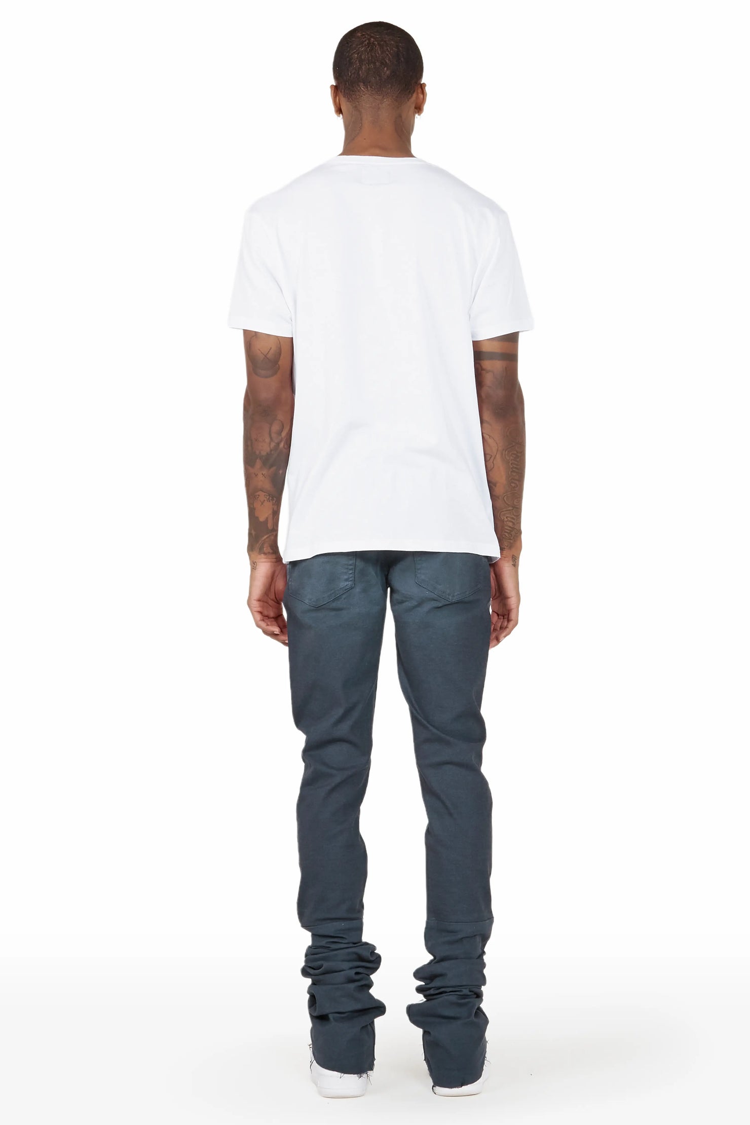 Filip Navy Super Stacked Flare Jean