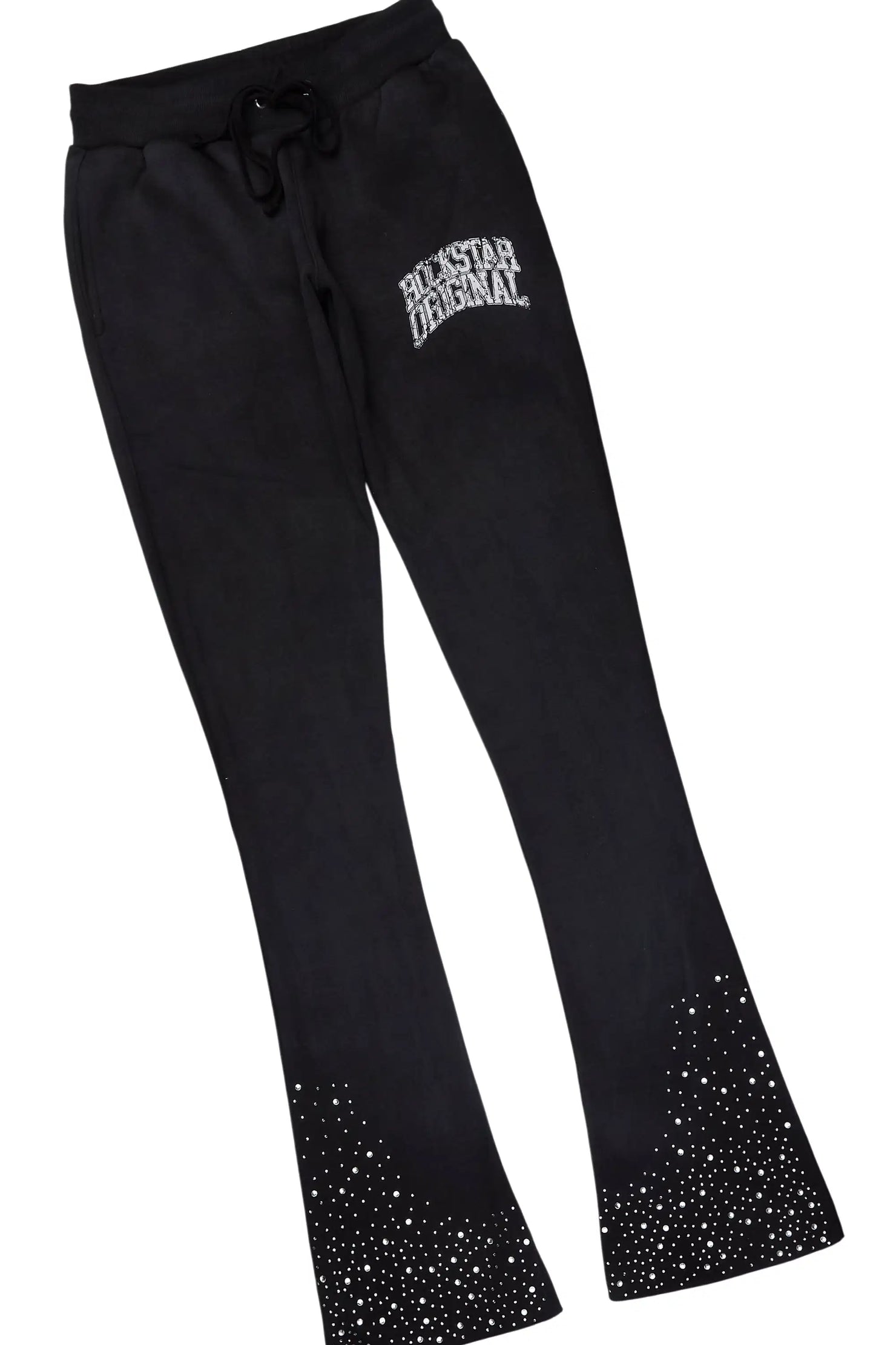 Koreena Black Rhinestone Stacked Trackset