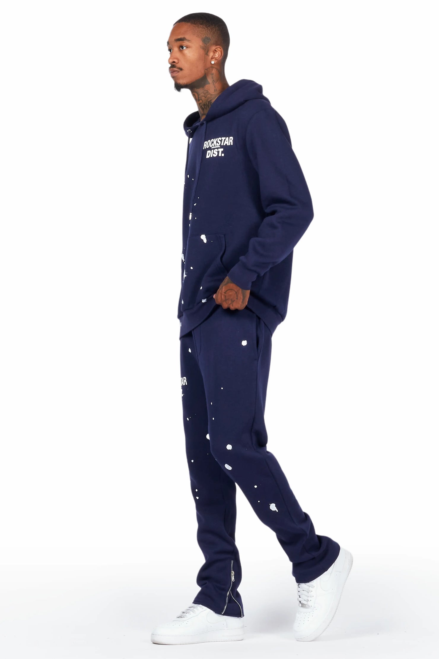 Raffer Navy Slim Fit Track Set