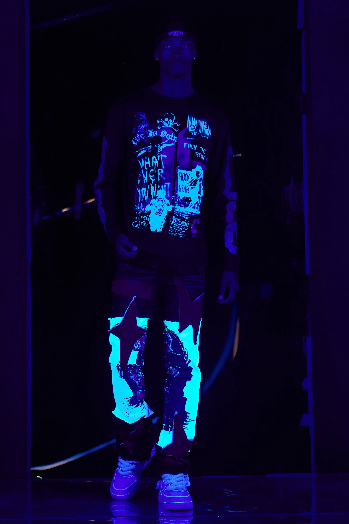 Grill Black Long Sleeve Graphic T-Shirt