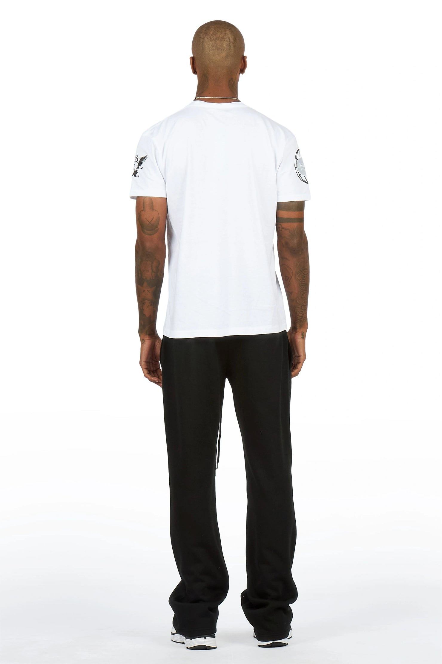 Gutta 2.0 Black/White Rhinestone T-Shirt/ Relaxed Track Set