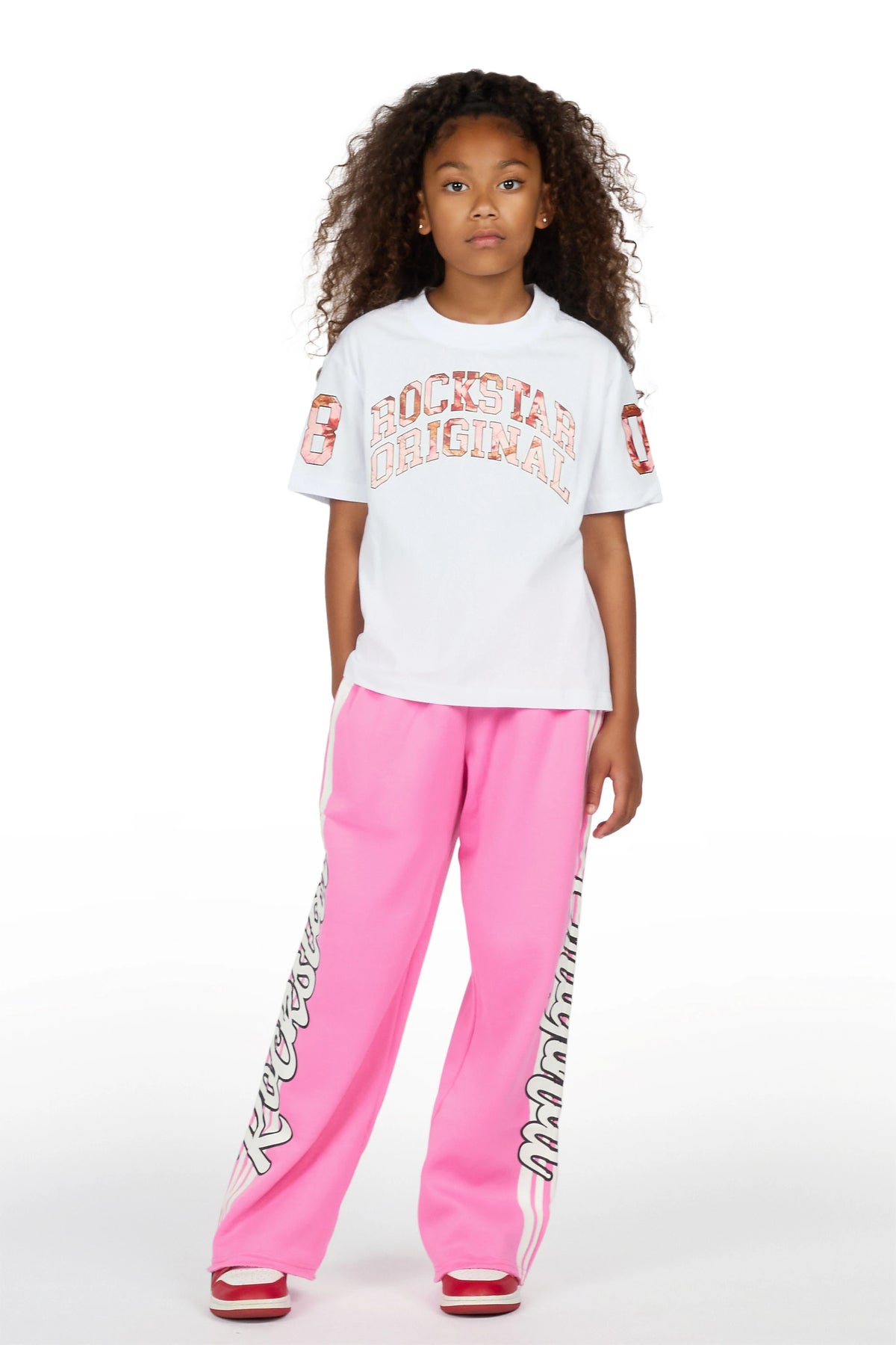 Girls Trinity Pink Baggy Track Pant