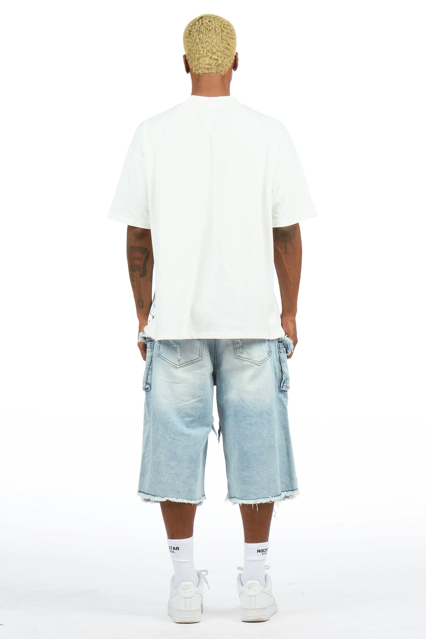 Bunt Blue Graphic T-Shirt Jort Set
