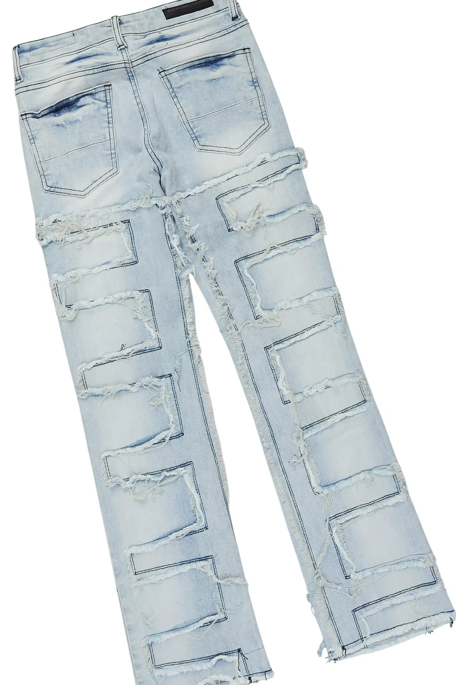 Boys All Star Black Hoodie & Shake Blue Stacked Jean Set