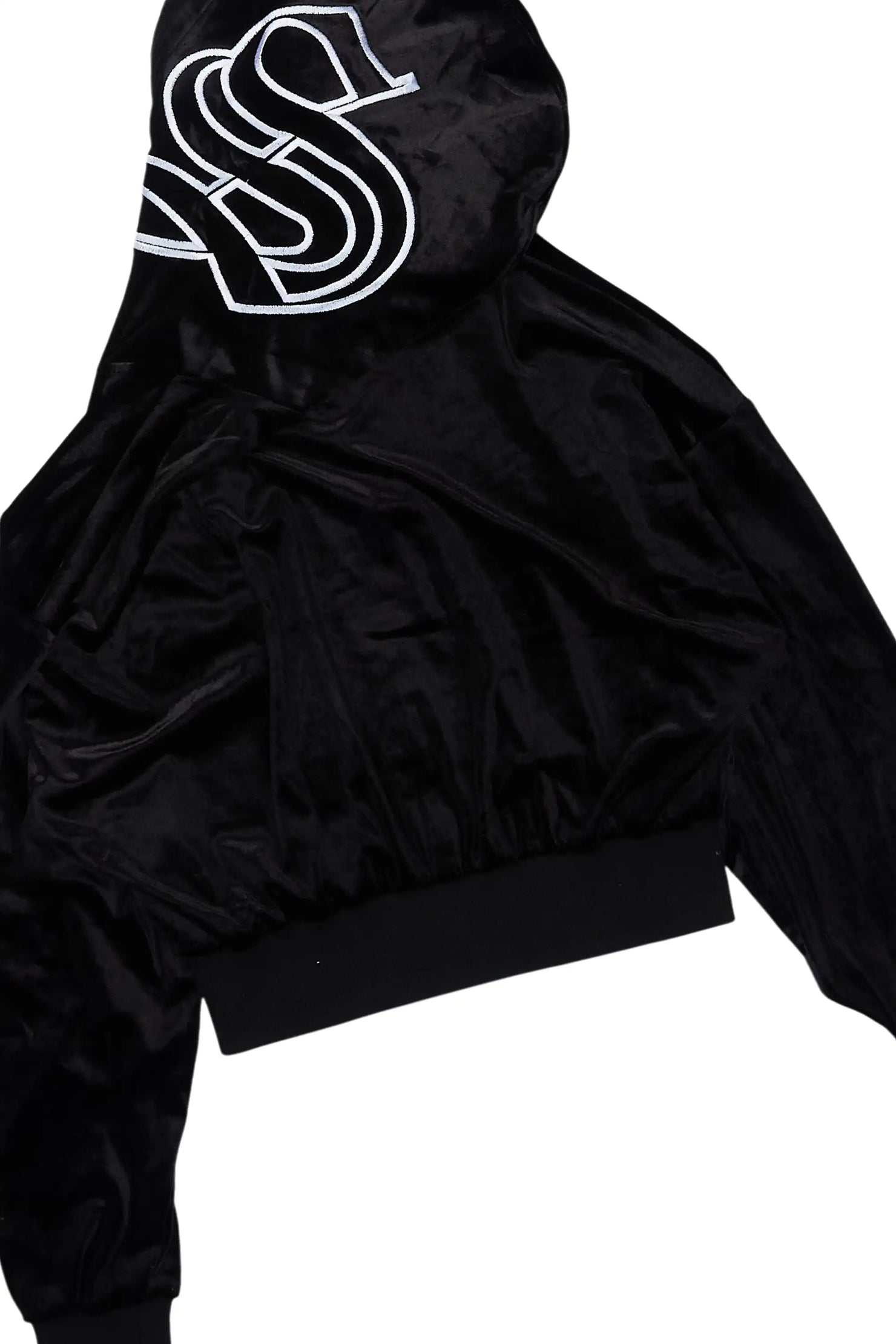 Minkina Black Velour Baggy Fit Track Set