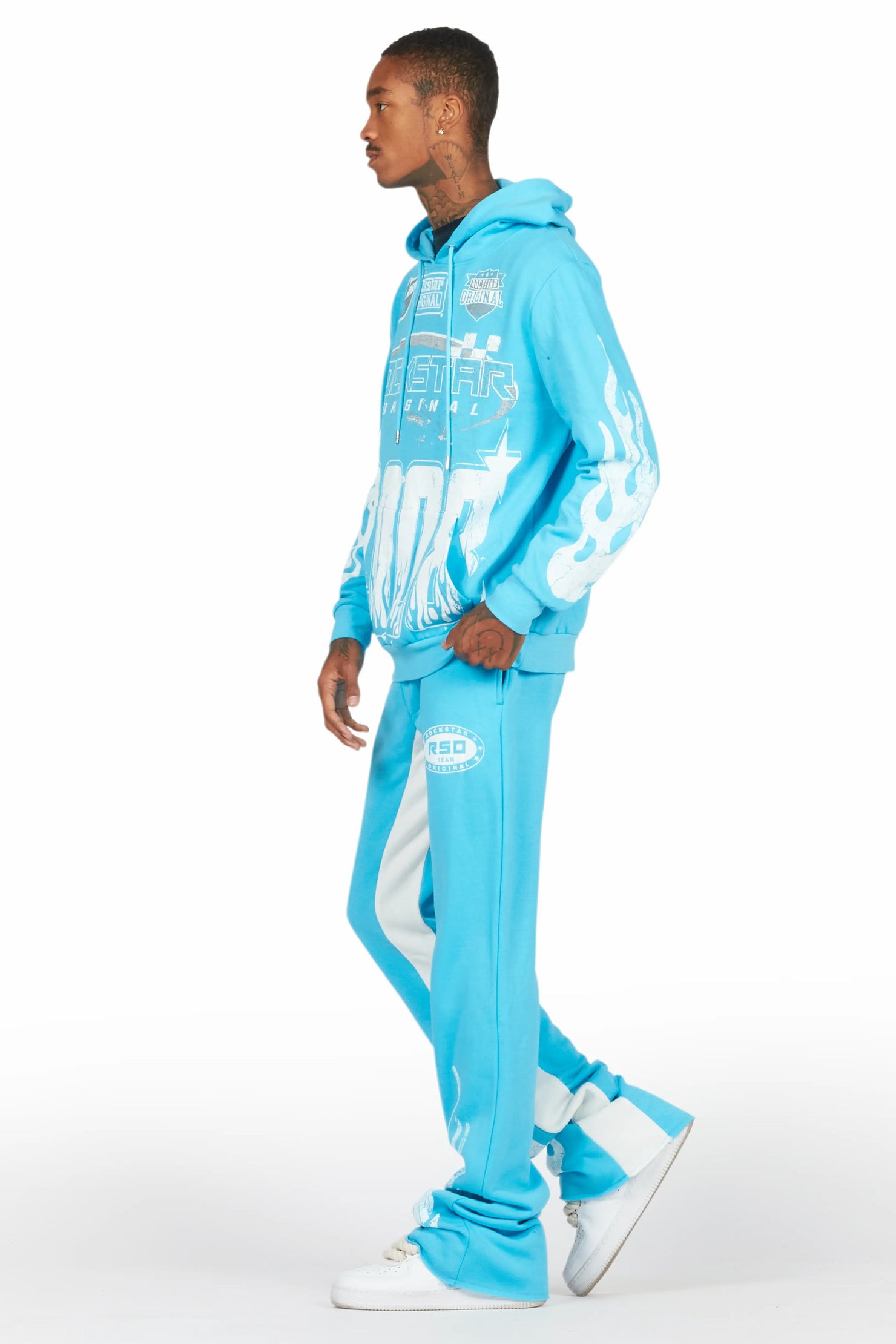 Amos Blue Hoodie/Baggy Track Pant Set