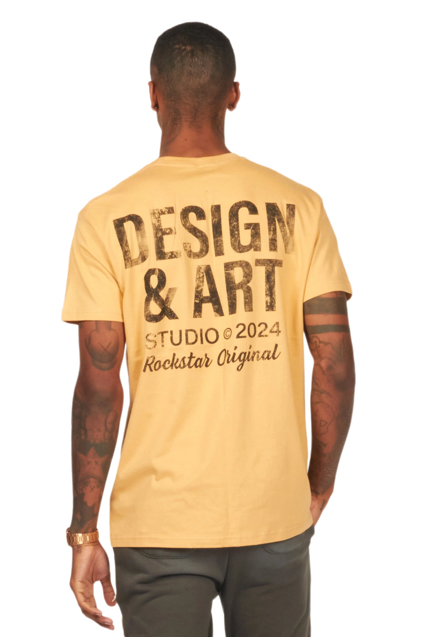 Mancha Beige/Black Graphic T-Shirt