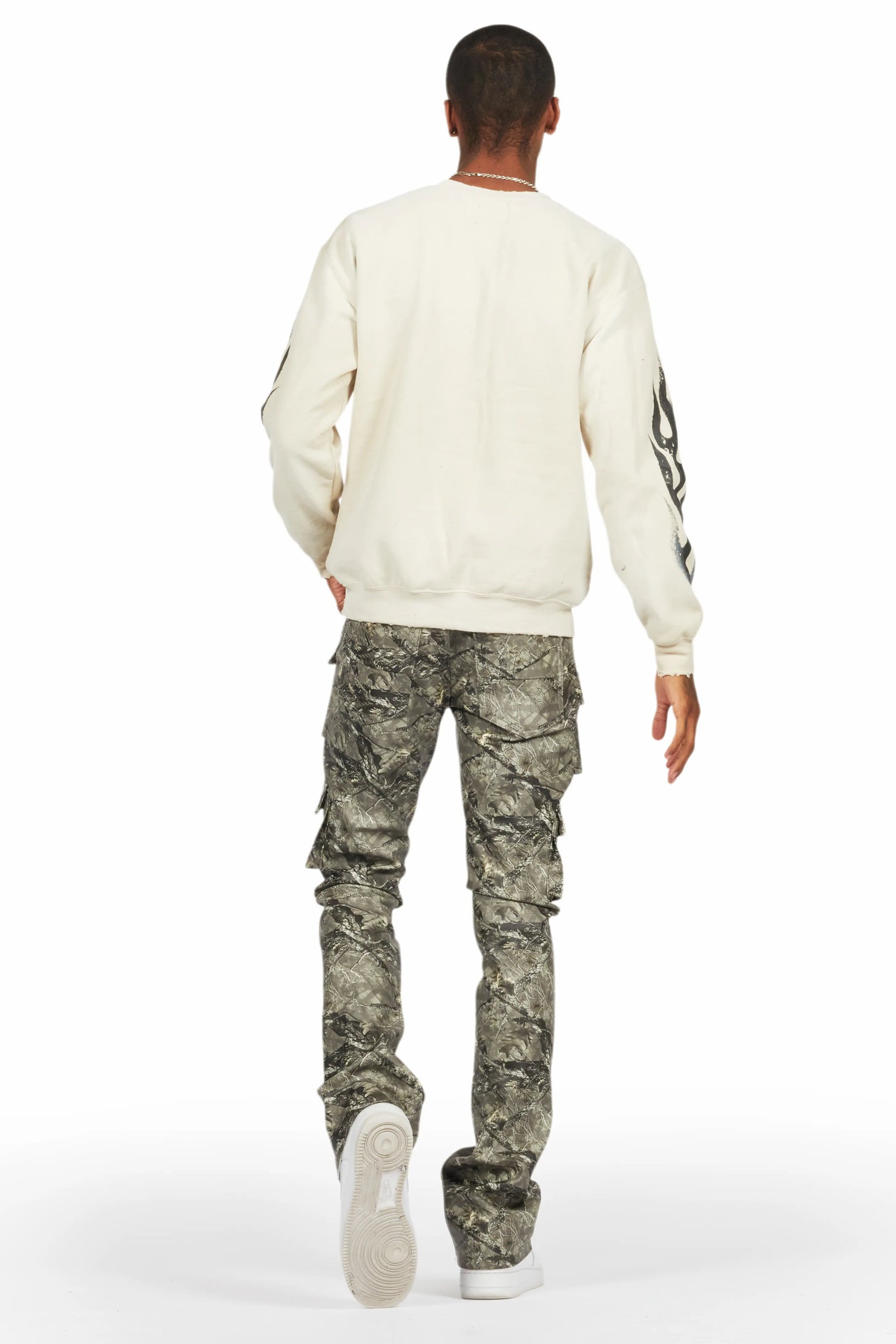 Khaza Tree Camo PU Leather Jean