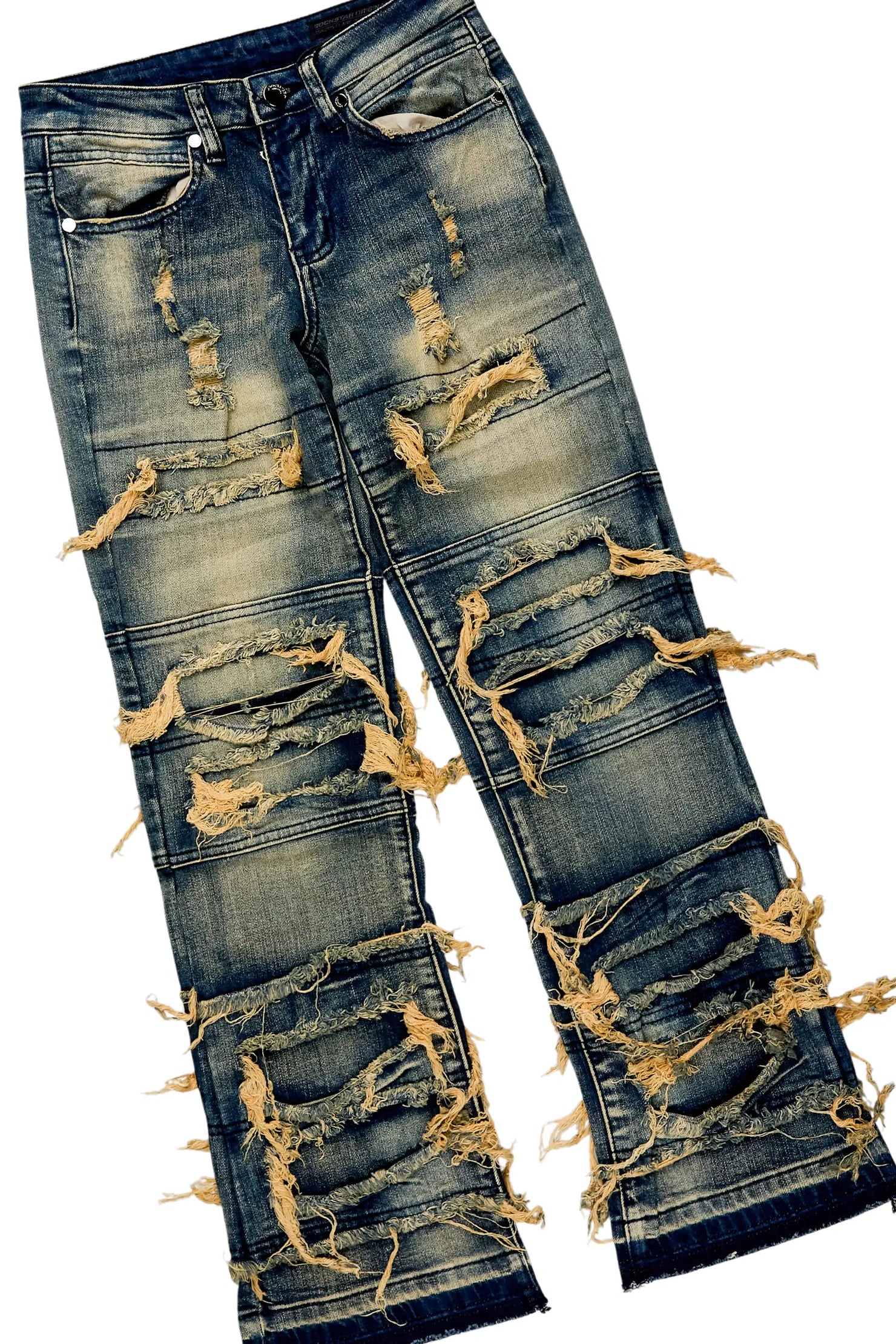 Boys Kalix Black Hoodie & Vasco Tint Stacked Jean Set