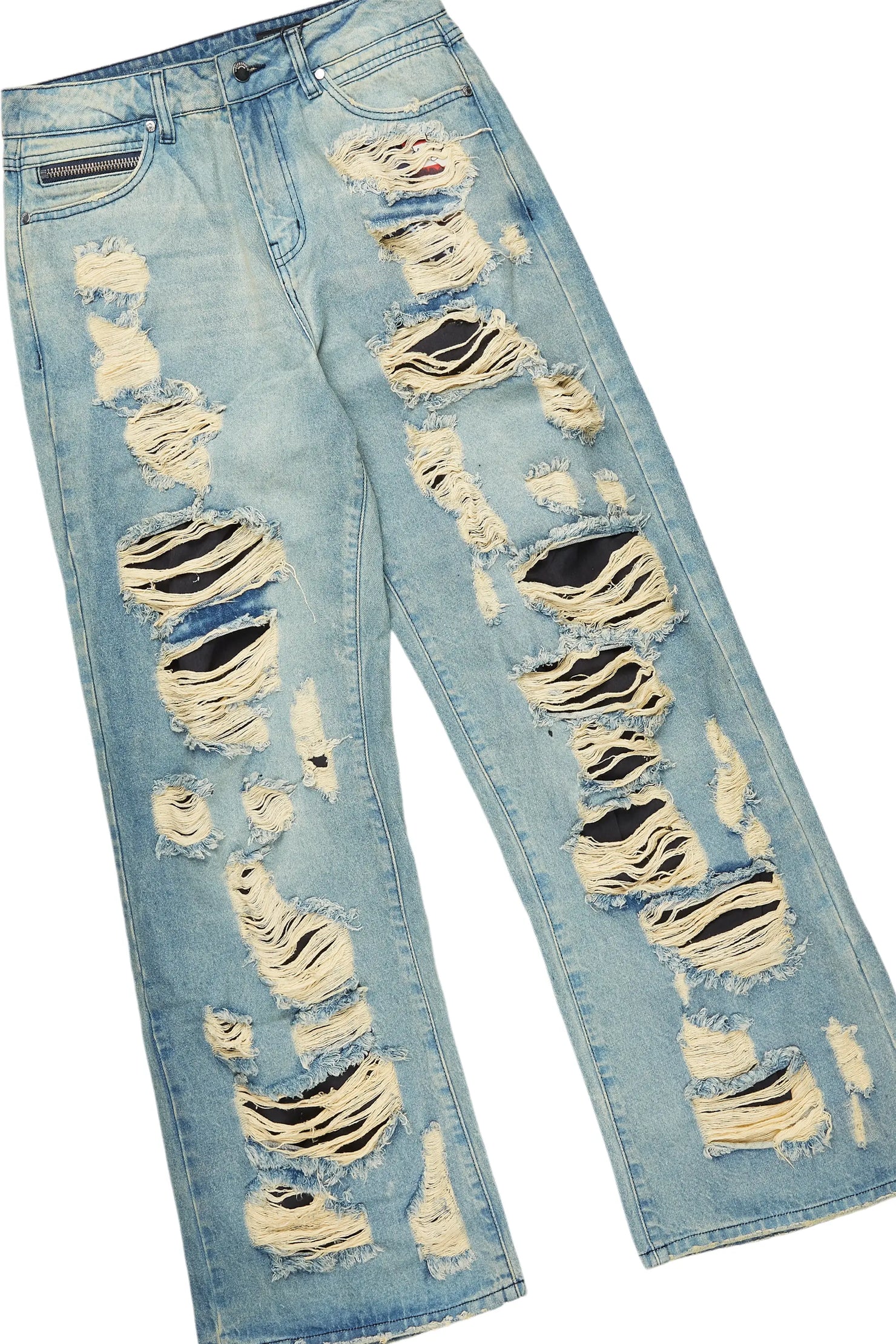 Omer Beige Hoodie & Mical Baggy Jean Bundle