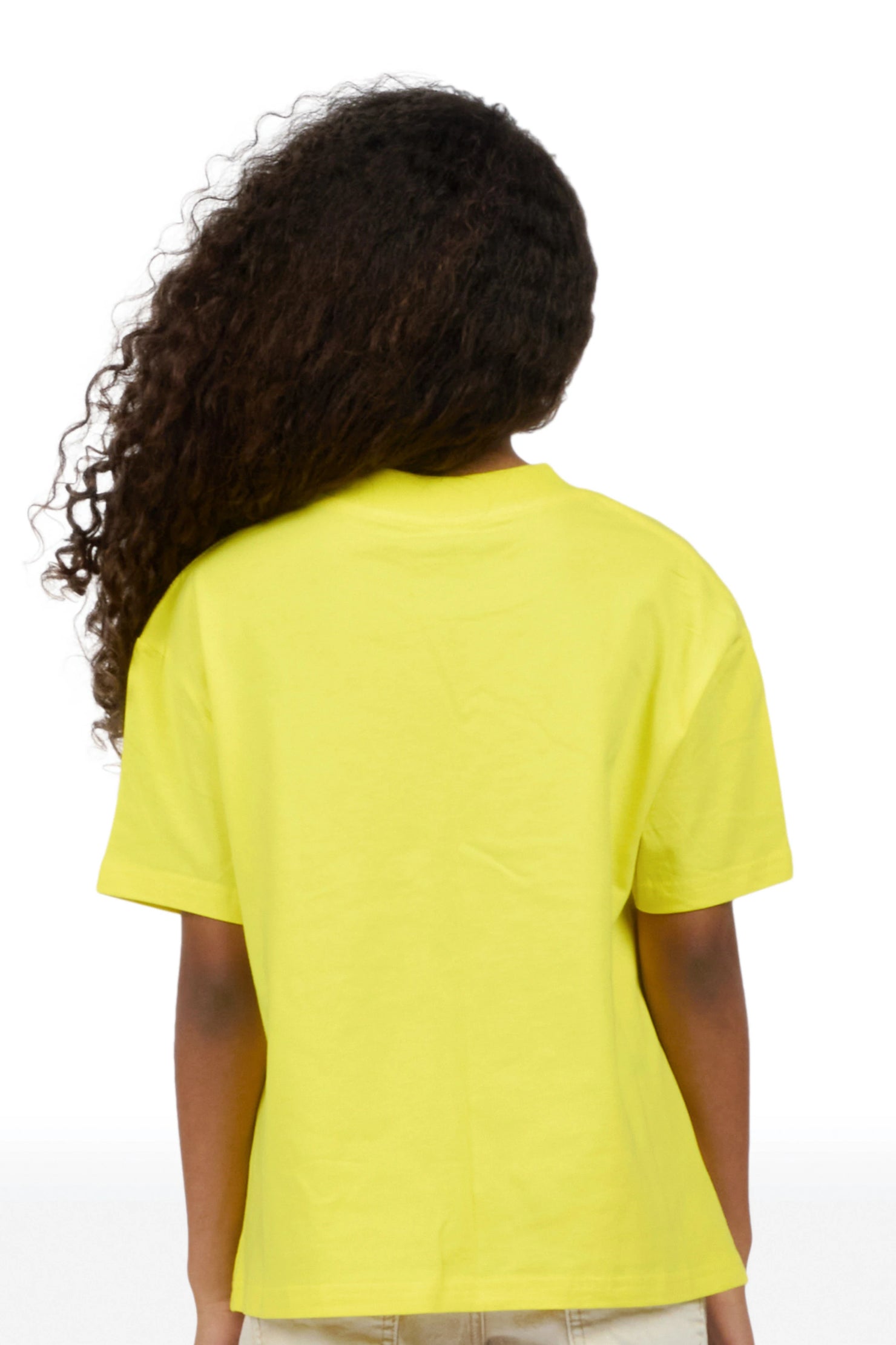 Girls Dezz Yellow Graphic T-Shirt