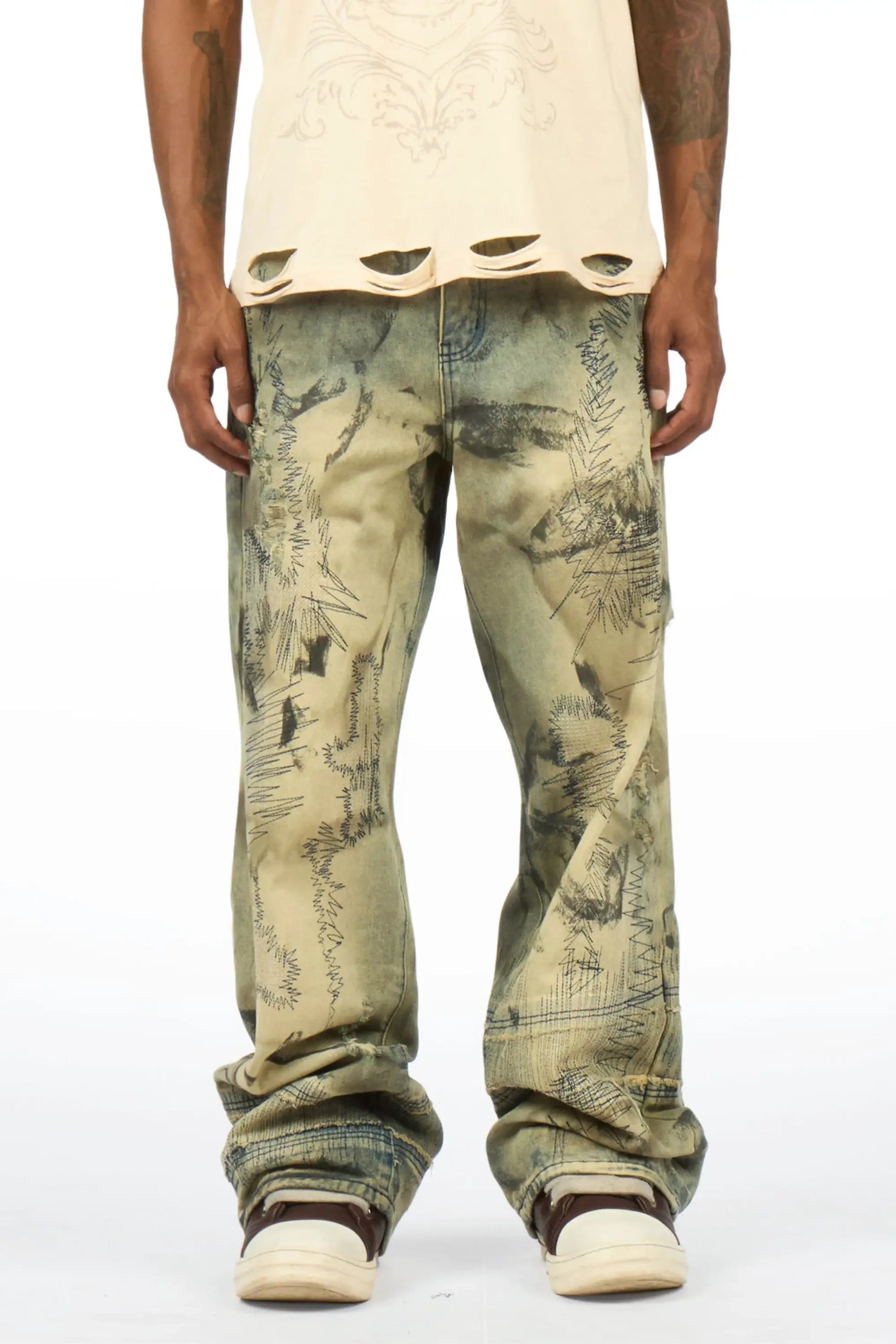 Souless Medium Blue Baggy Fit Jean