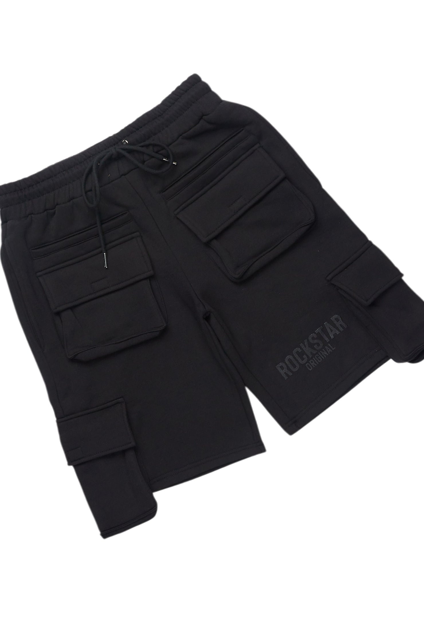 Sana Black/Black T-Shirt Cargo Shorts Set