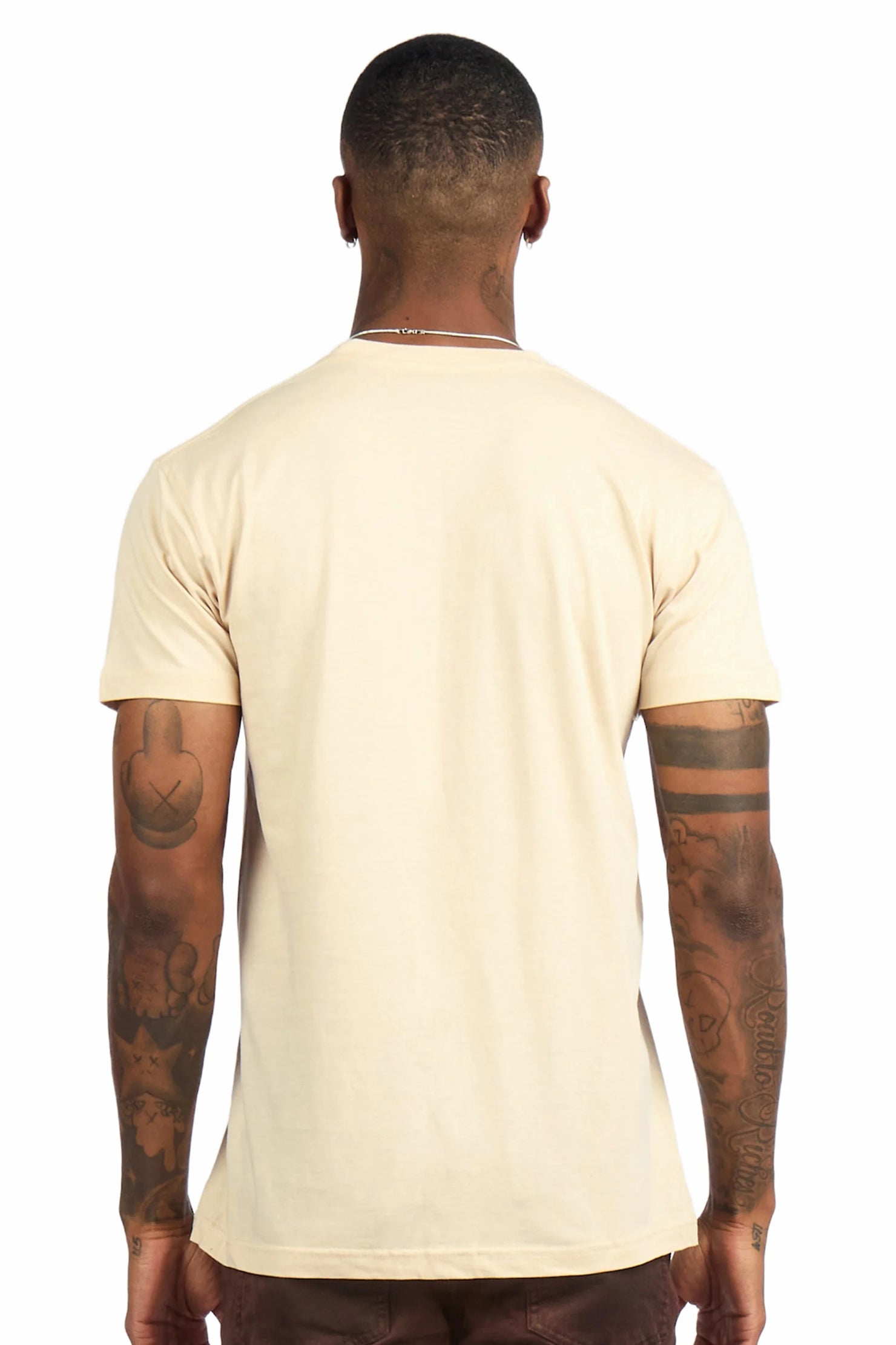 Keeth Beige Oversized Graphic T-Shirt