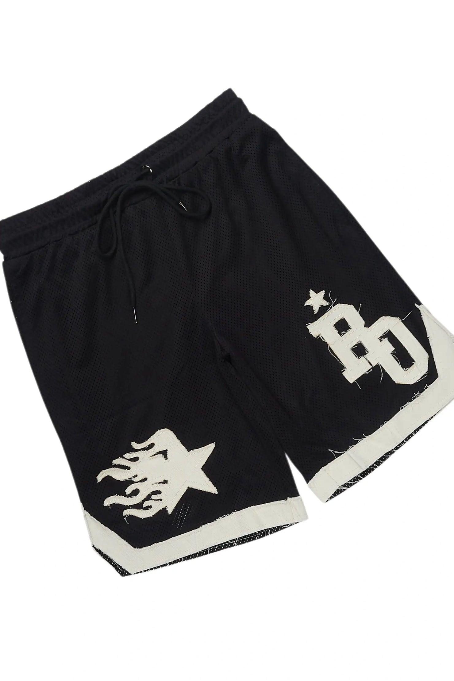 Pluton Black Mesh T-Shirt/Short Set