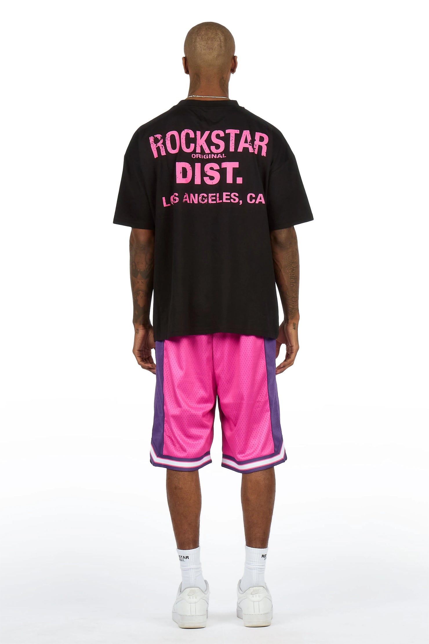 Suzano Black/Pink T-Shirt/Short Set