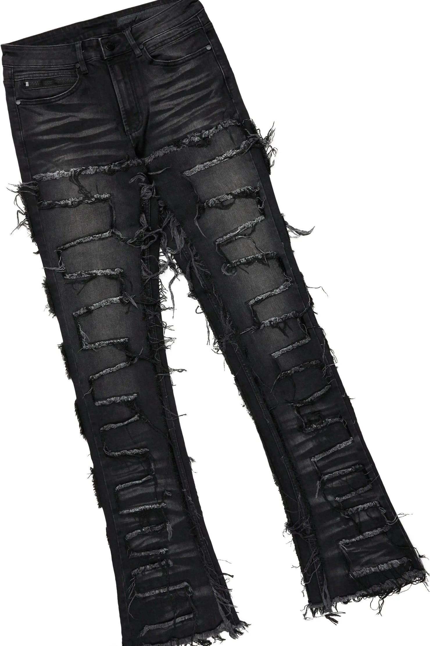 Lake White/Black T-Shirt/Stacked Flare Jean Bundle