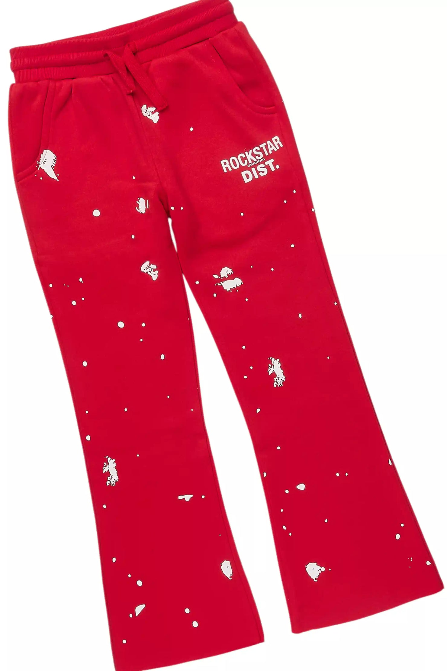 Girls Halloway Red Zip Up Stacked Flare Track Set