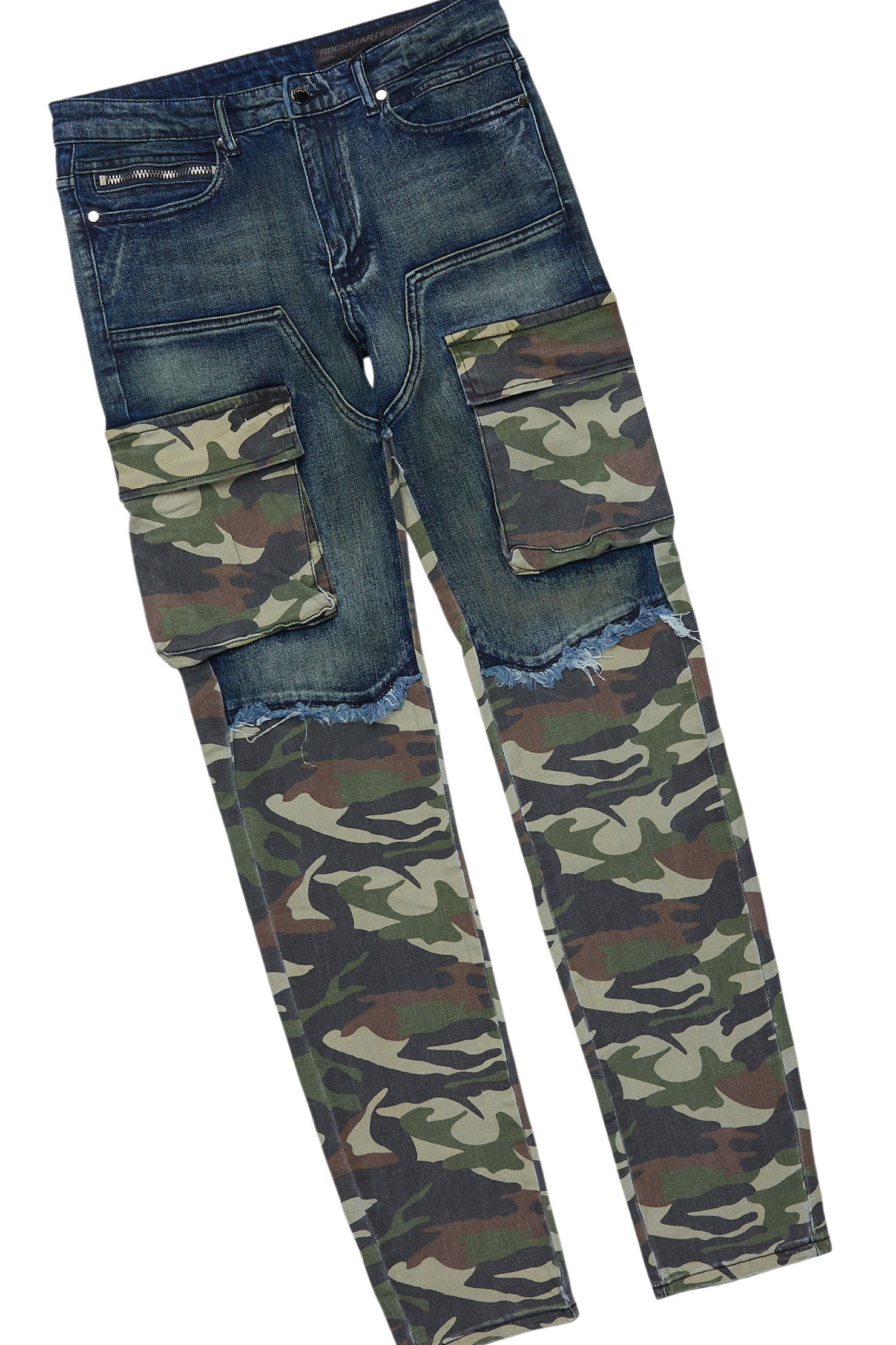 Lake White/Green T-Shirt & Denka Dark Blue Slim Jean Bundle