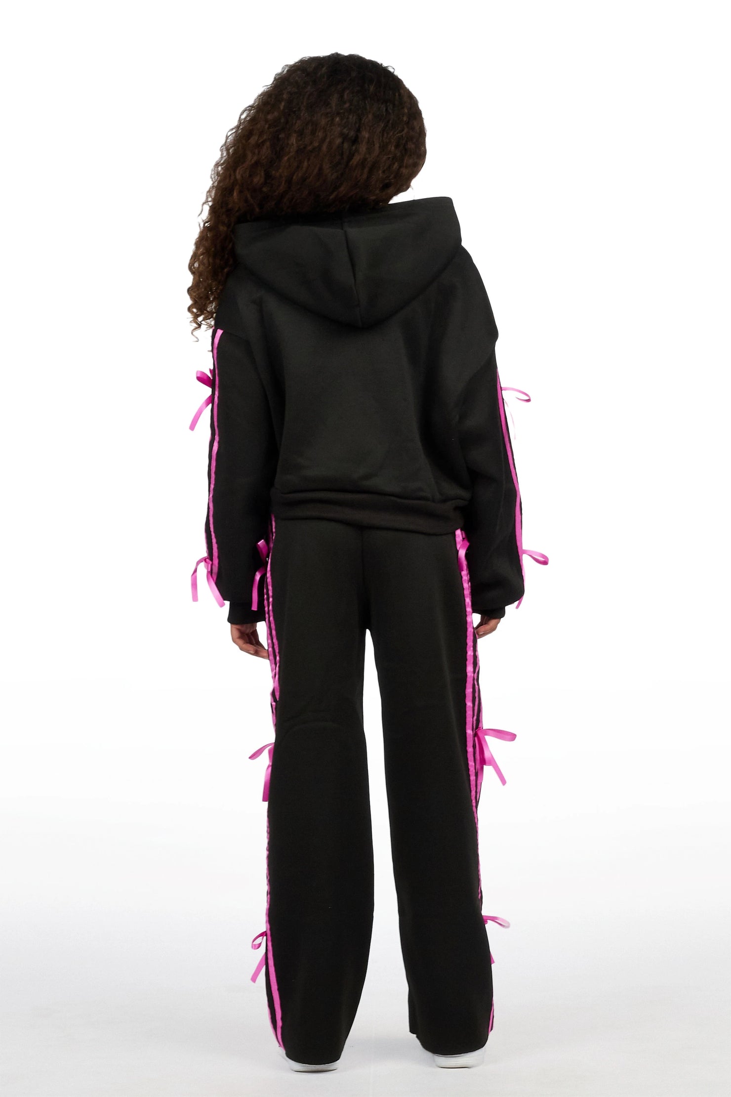 Girls Kettisha Black Baggy Track Set