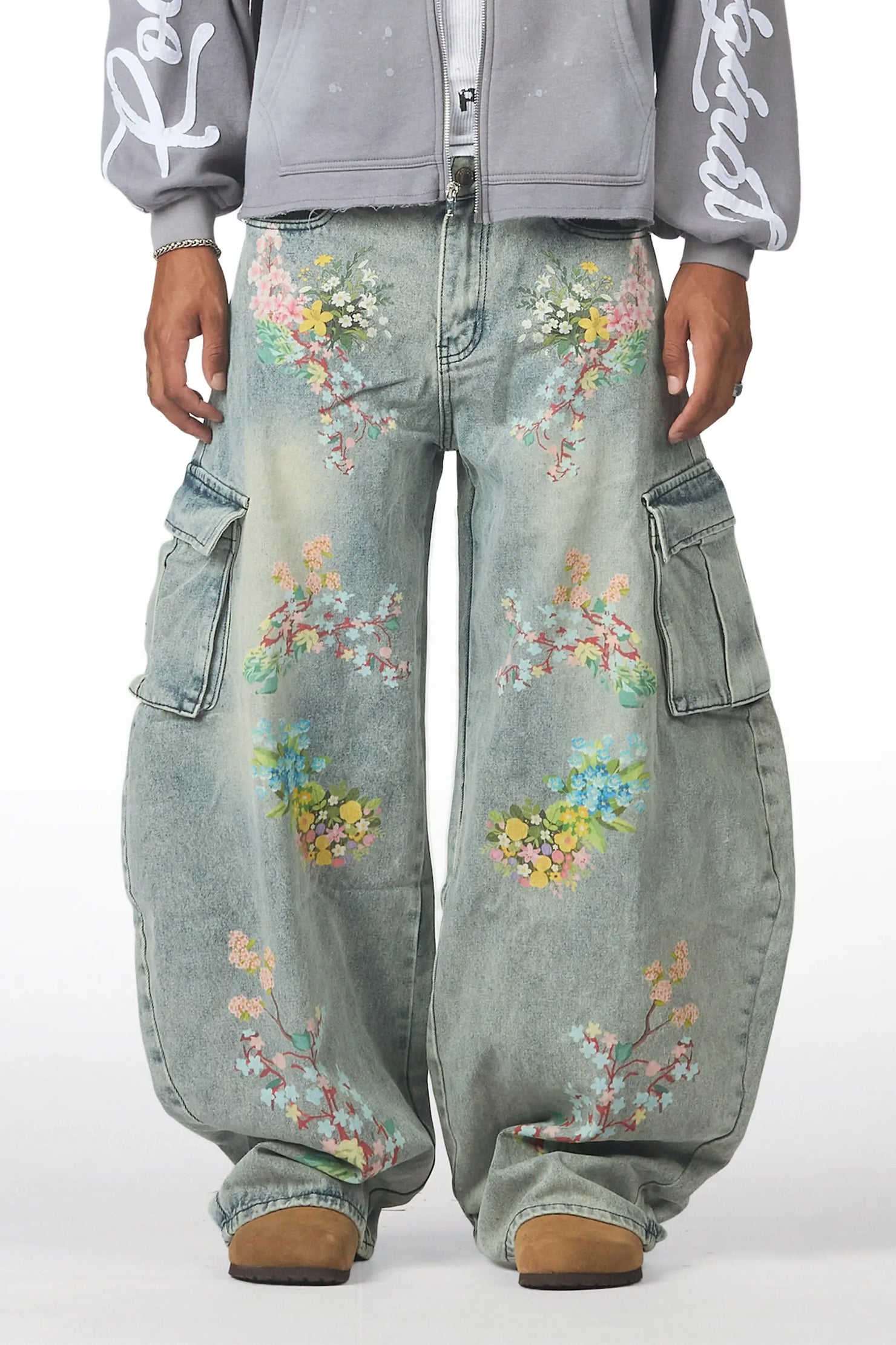 Zionte Light Blue Barrel Fit Jean