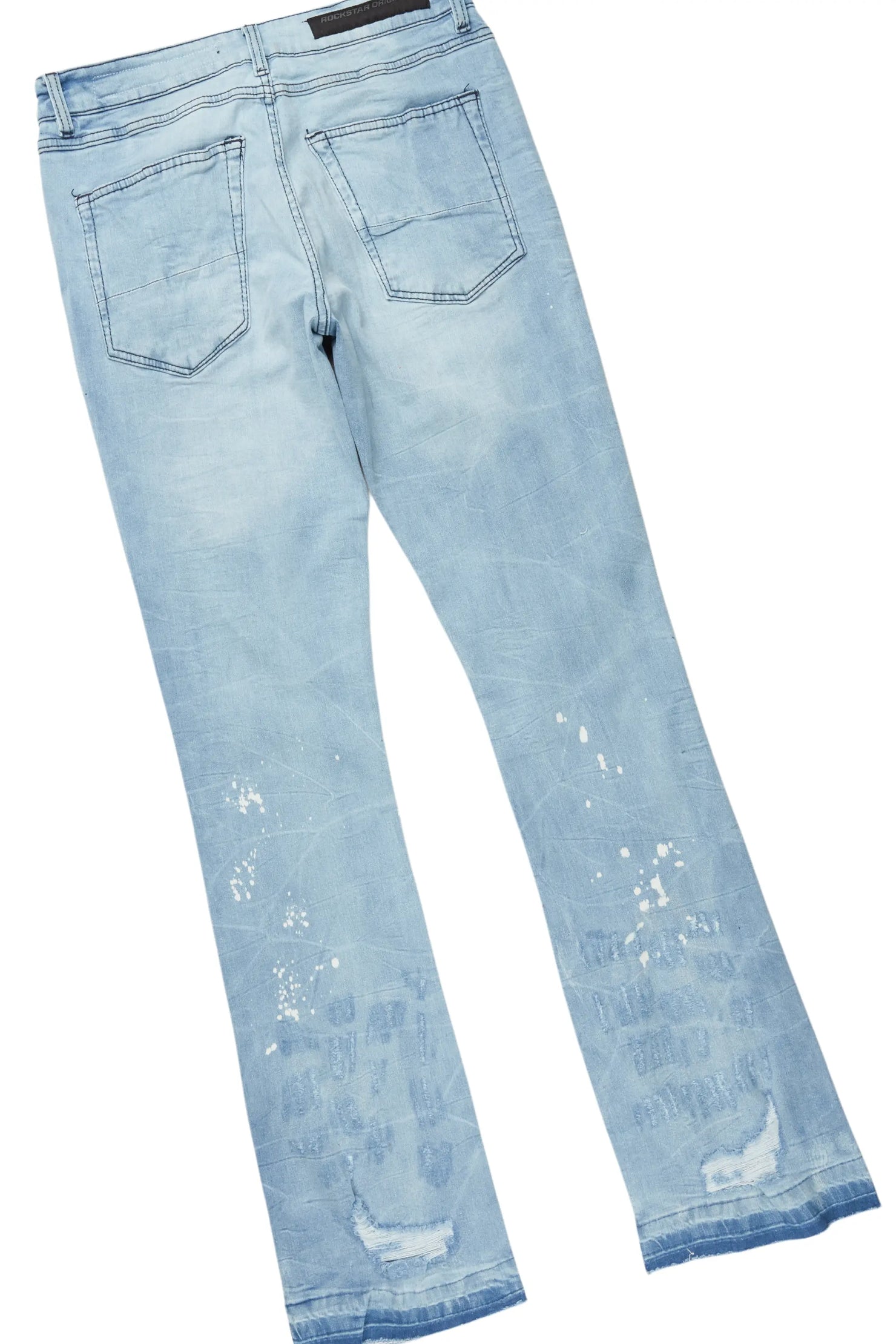 Deiter Red Long Sleeve/Stacked Flare Jean Set